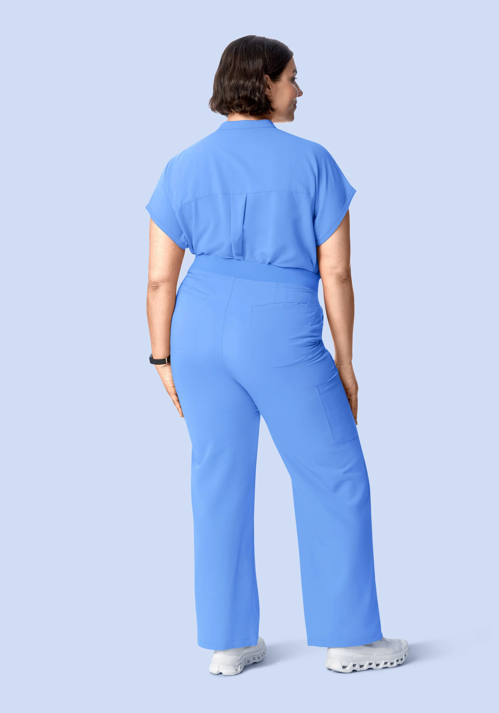 High Waisted Wide Leg Ceil Blue - Image 6