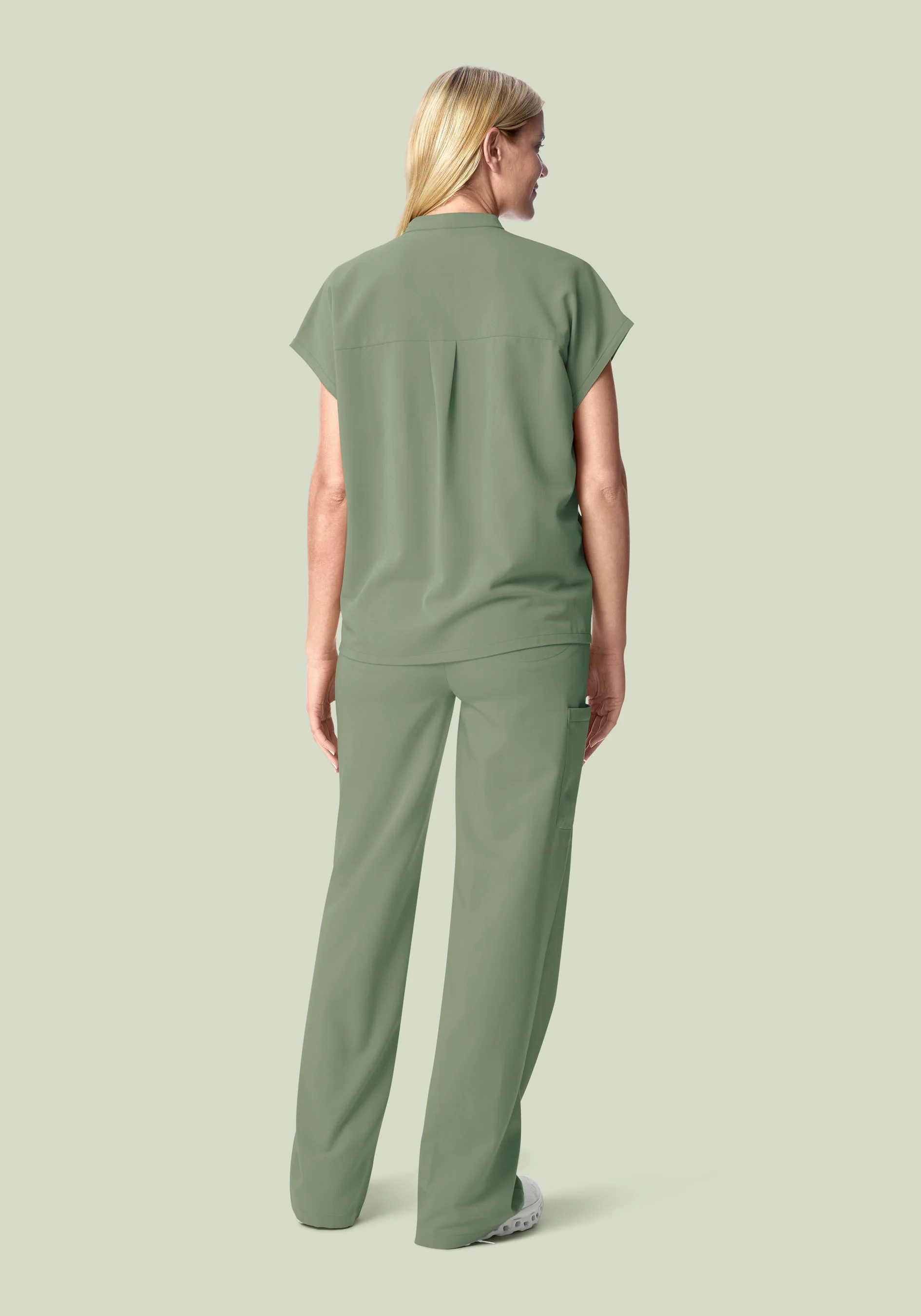 High Waisted Wide Leg Cool Sage - Image 4