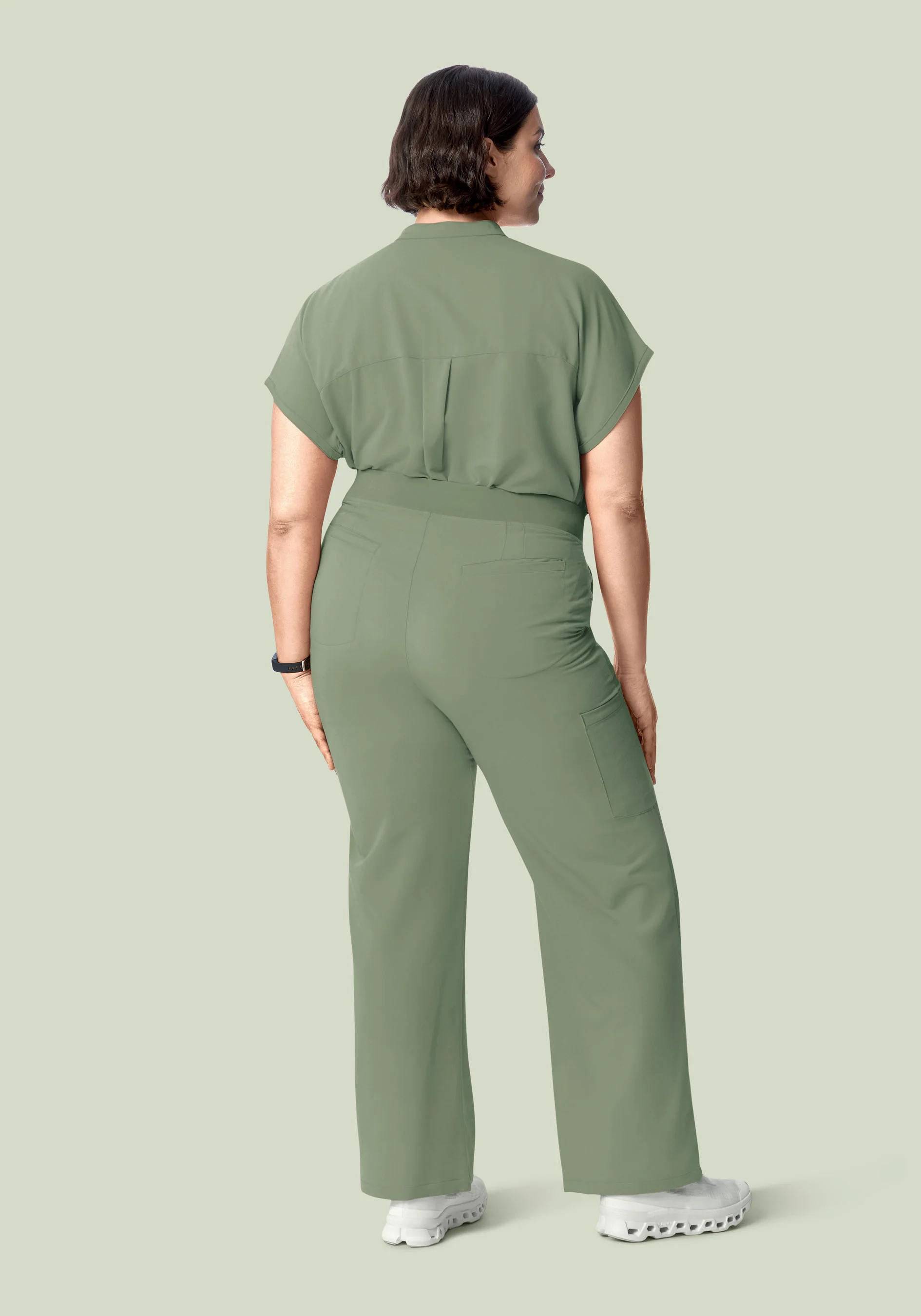 High Waisted Wide Leg Cool Sage - Image 7
