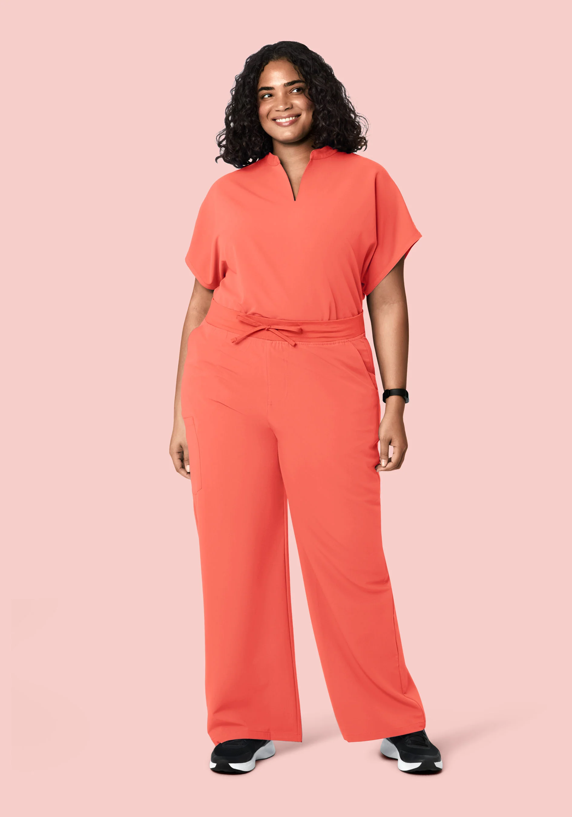 High Waisted Wide Leg Coral - Image 4
