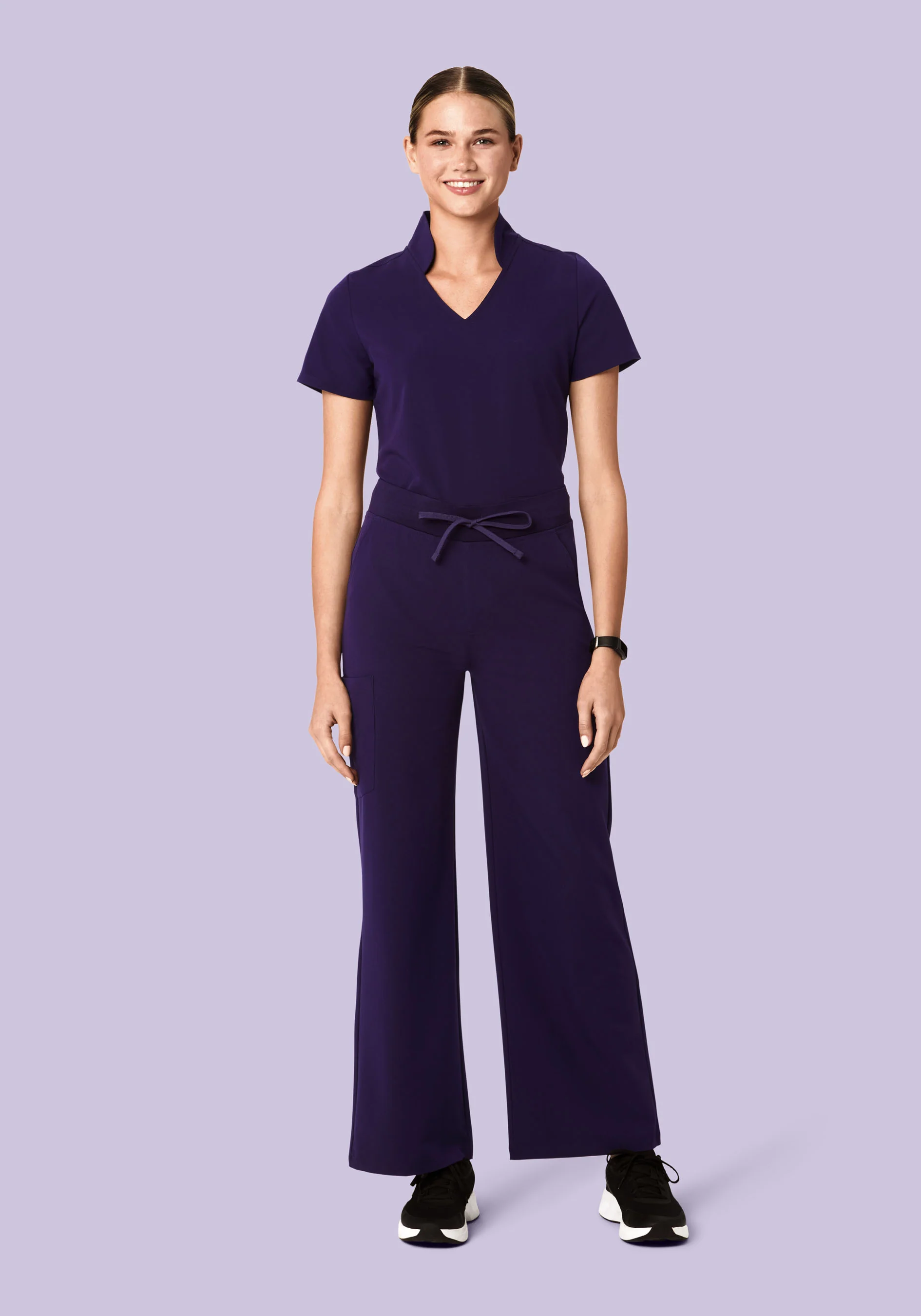 High Waisted Wide Leg Eggplant - Image 2