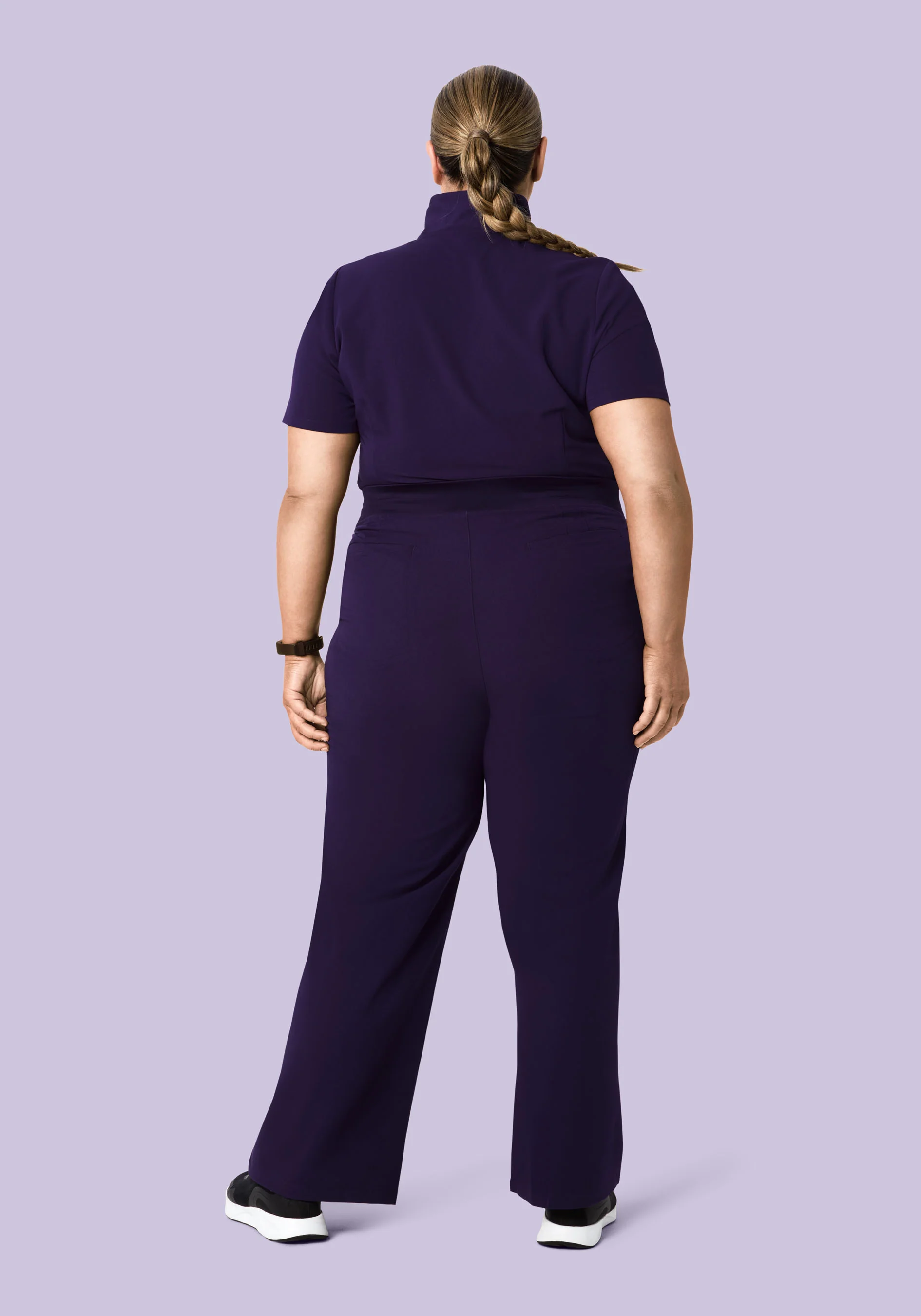 High Waisted Wide Leg Eggplant - Image 7