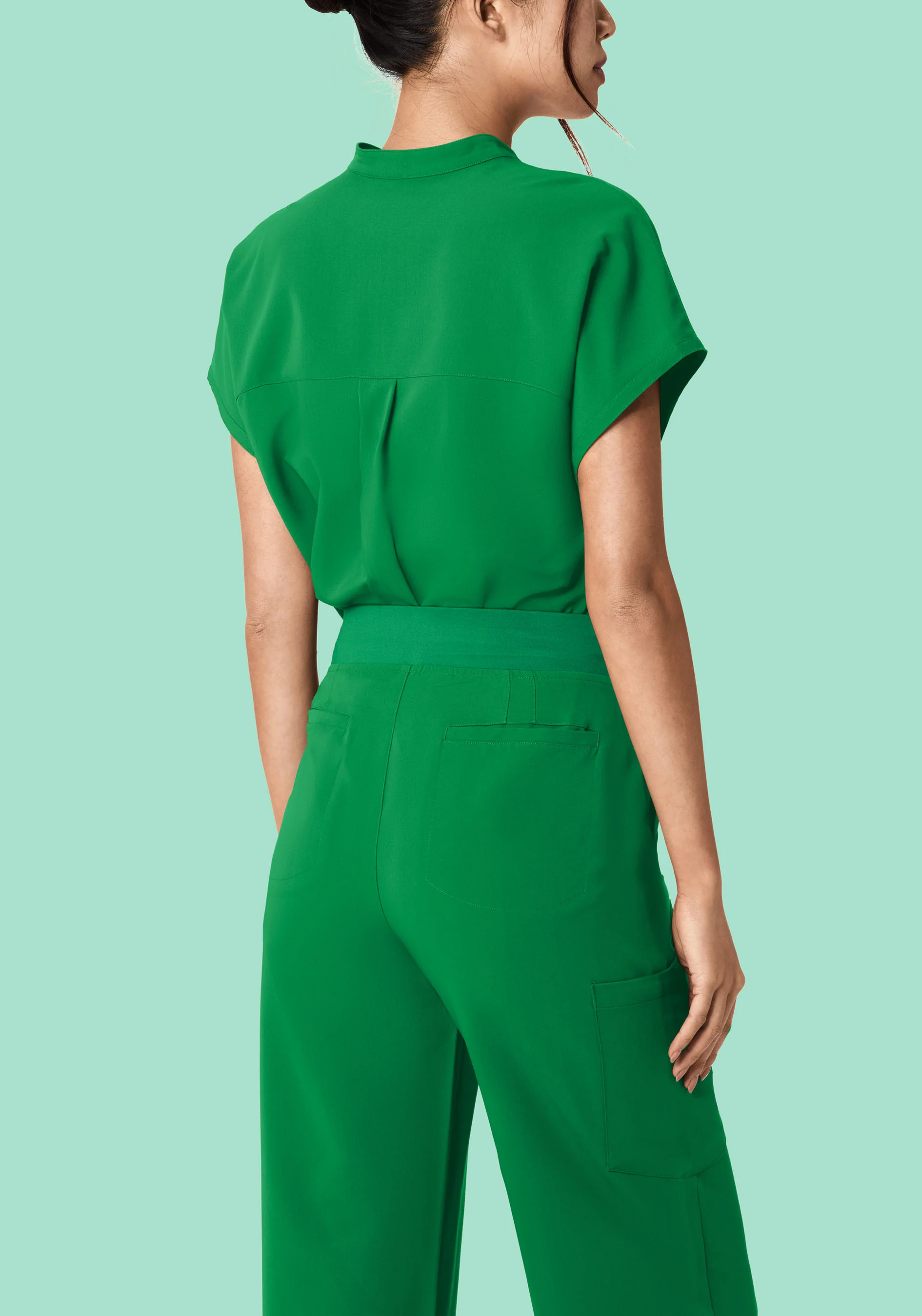 High Waisted Wide Leg Emerald - Image 5