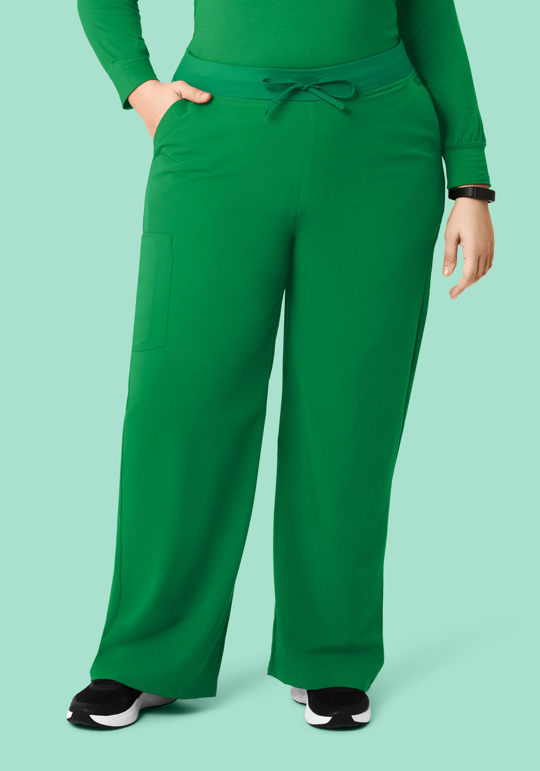 High Waisted Wide Leg Emerald - Image 6