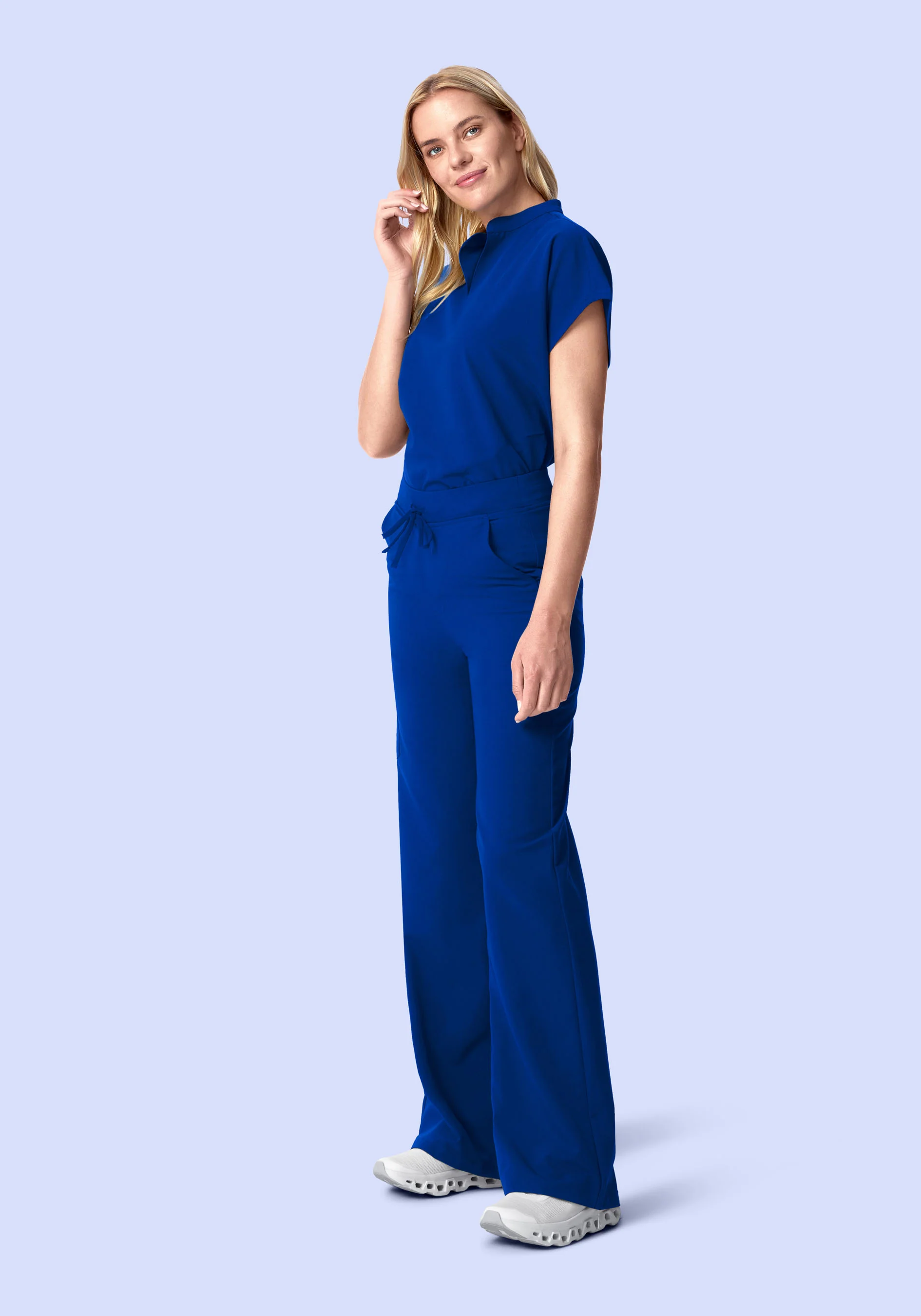 High Waisted Wide Leg Galaxy Blue - Image 3