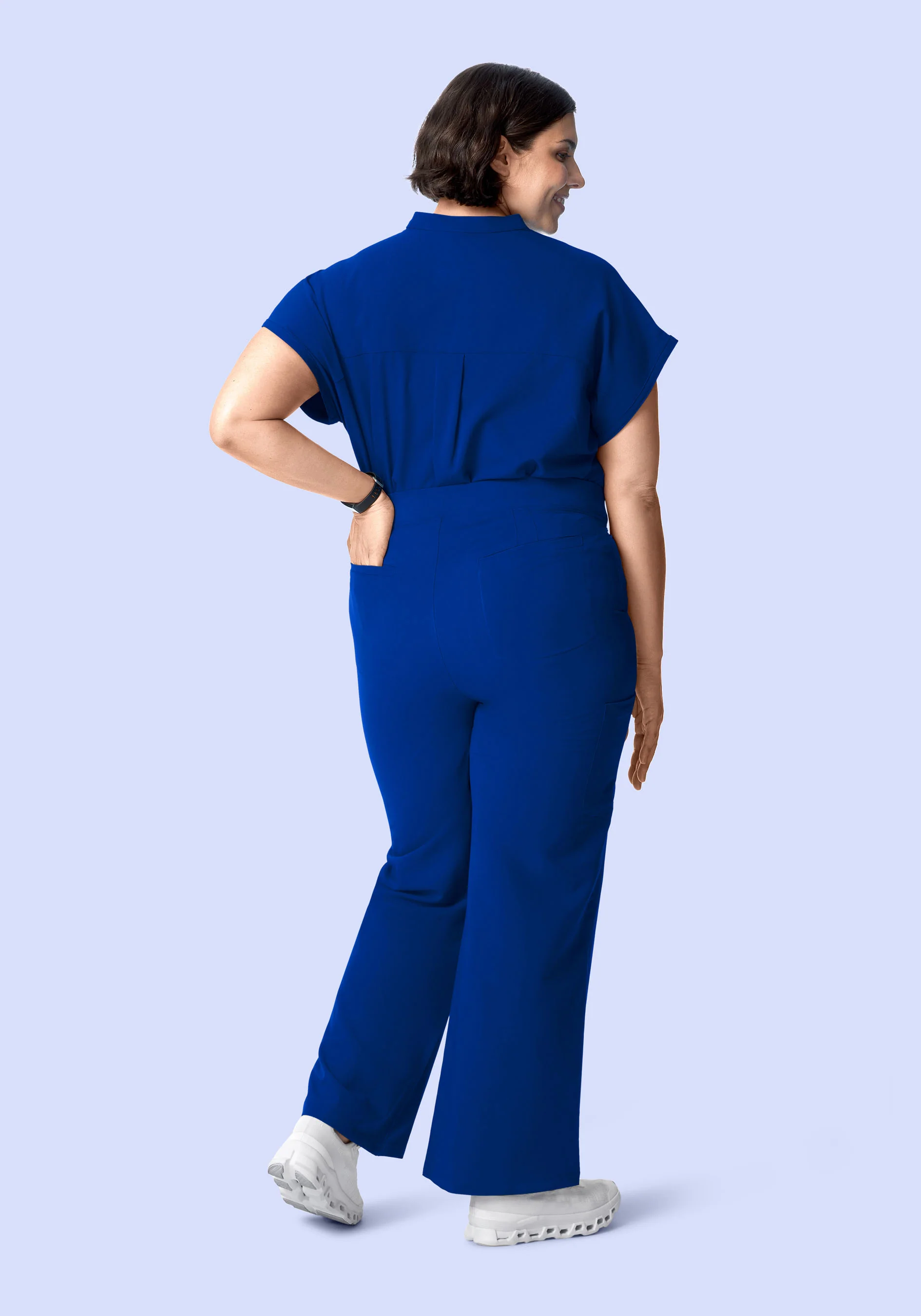 High Waisted Wide Leg Galaxy Blue - Image 8
