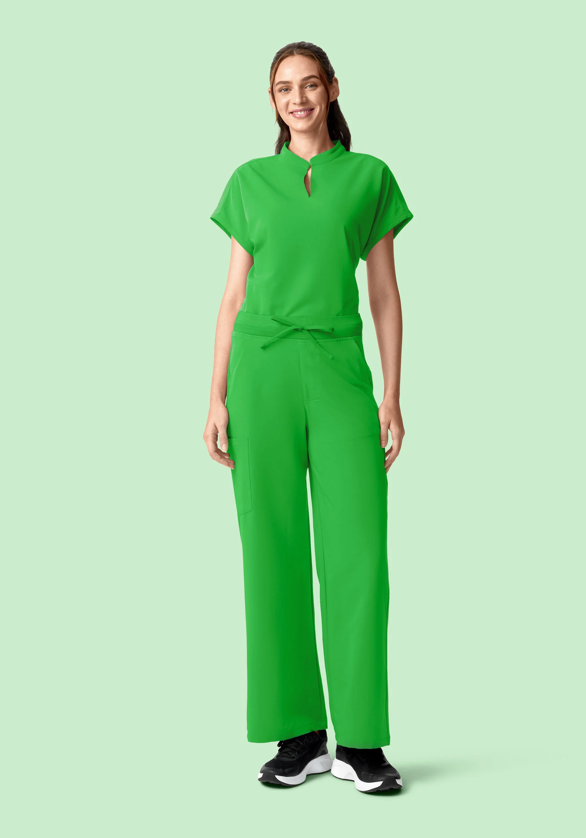 High Waisted Wide Leg Kelly Green - Image 3