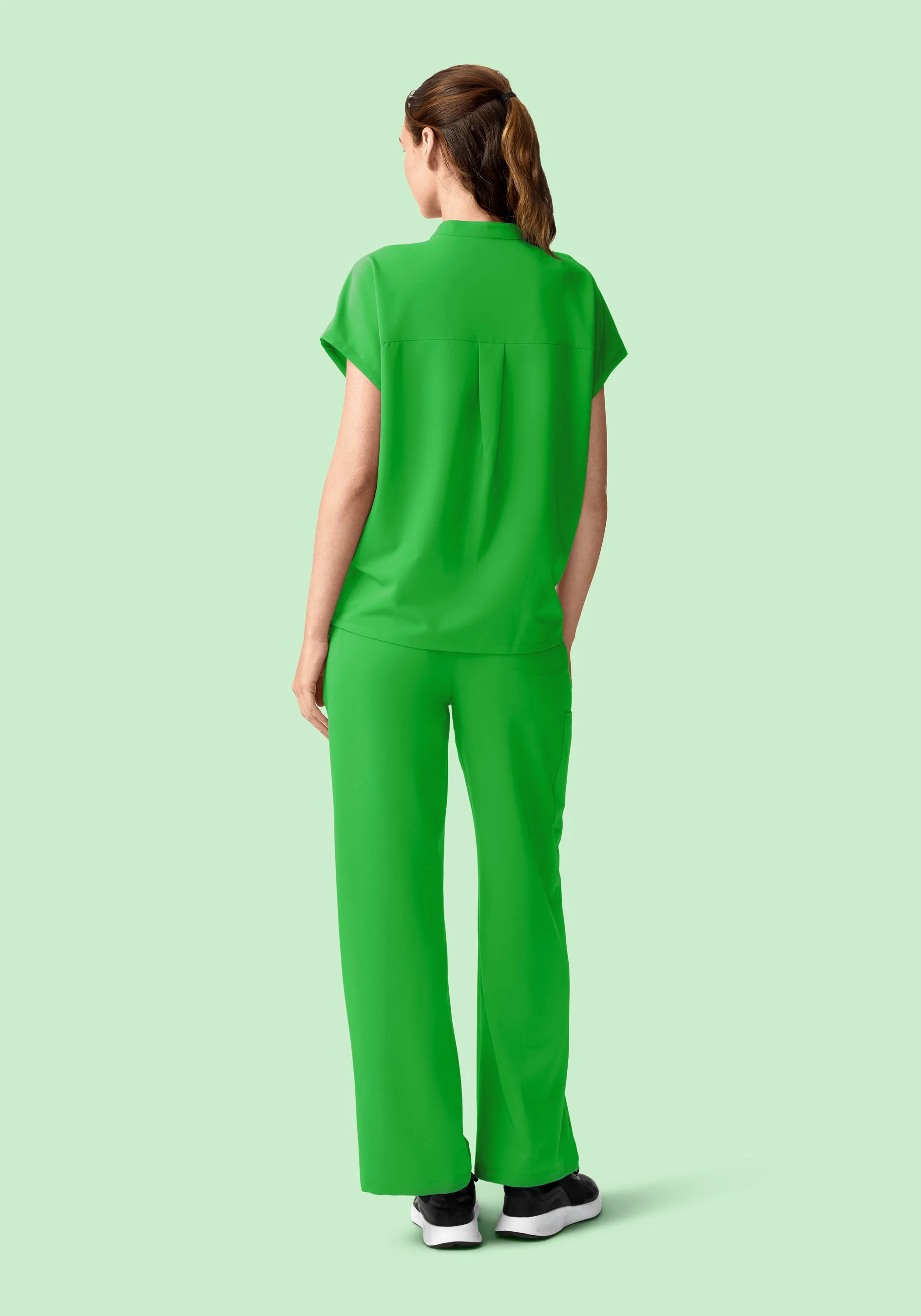 High Waisted Wide Leg Kelly Green - Image 4