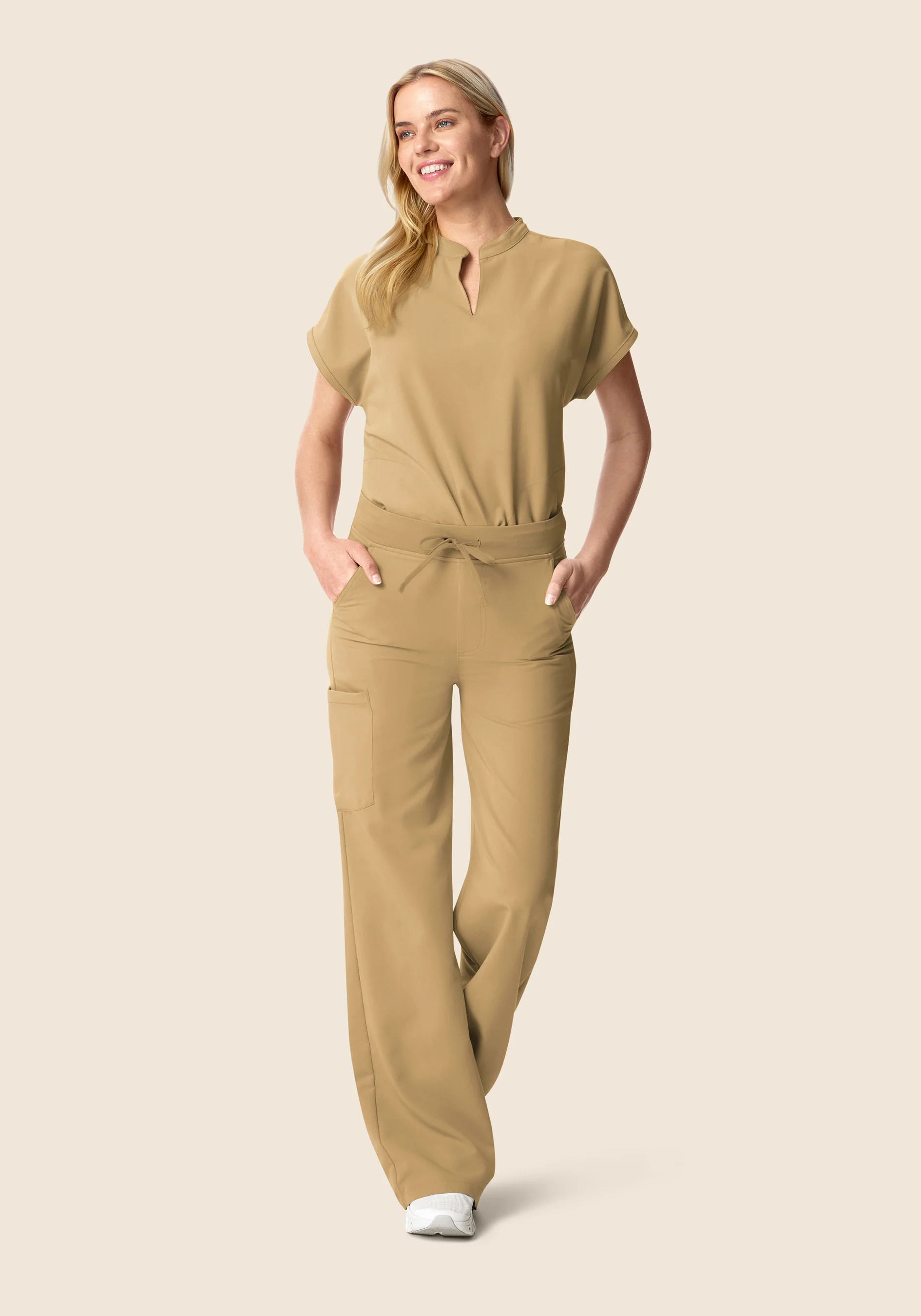 High Waisted Wide Leg Latte - Image 3