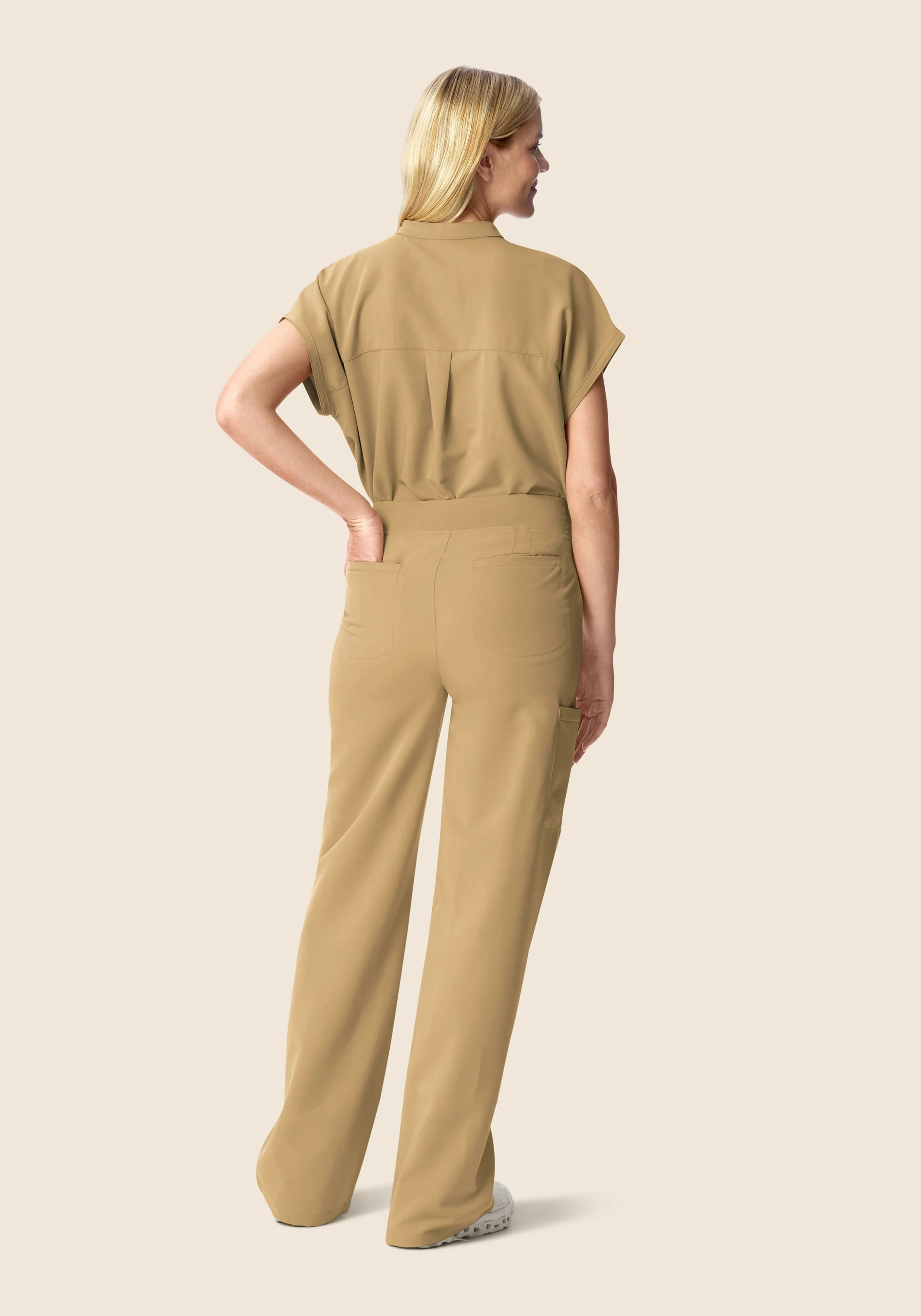 High Waisted Wide Leg Latte - Image 4
