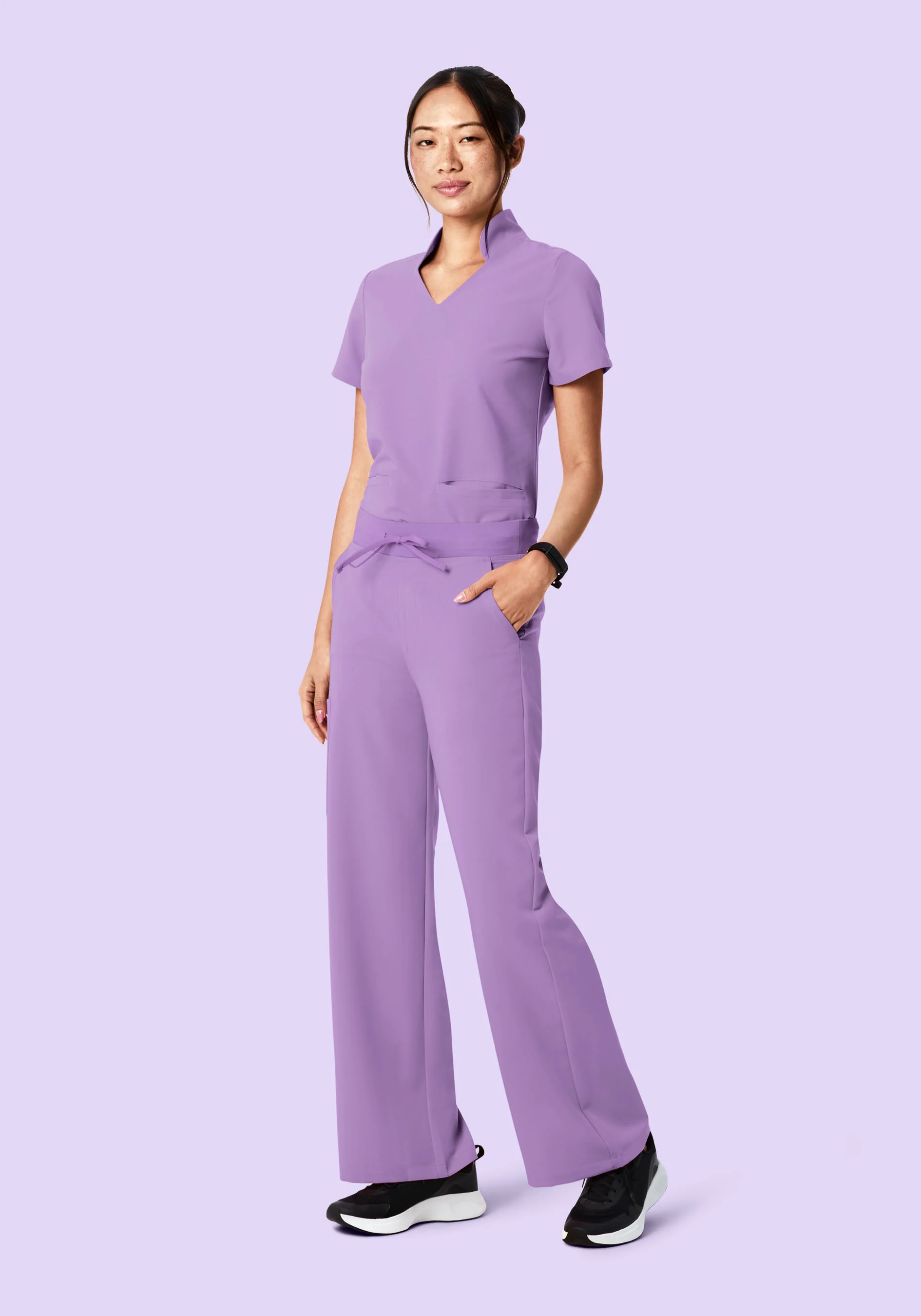 High Waisted Wide Leg Lavender - Image 2
