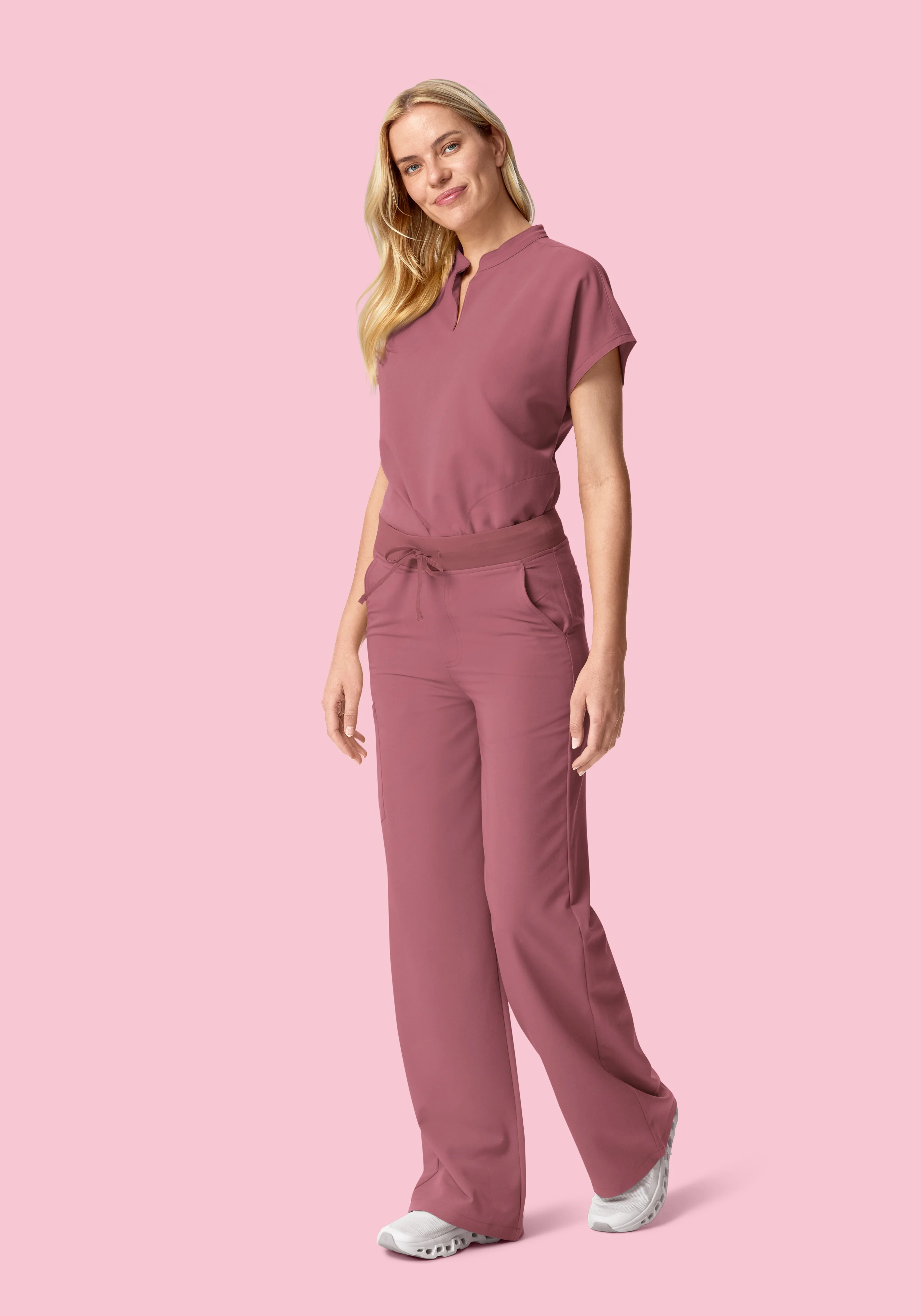 High Waisted Wide Leg Mauve - Image 3