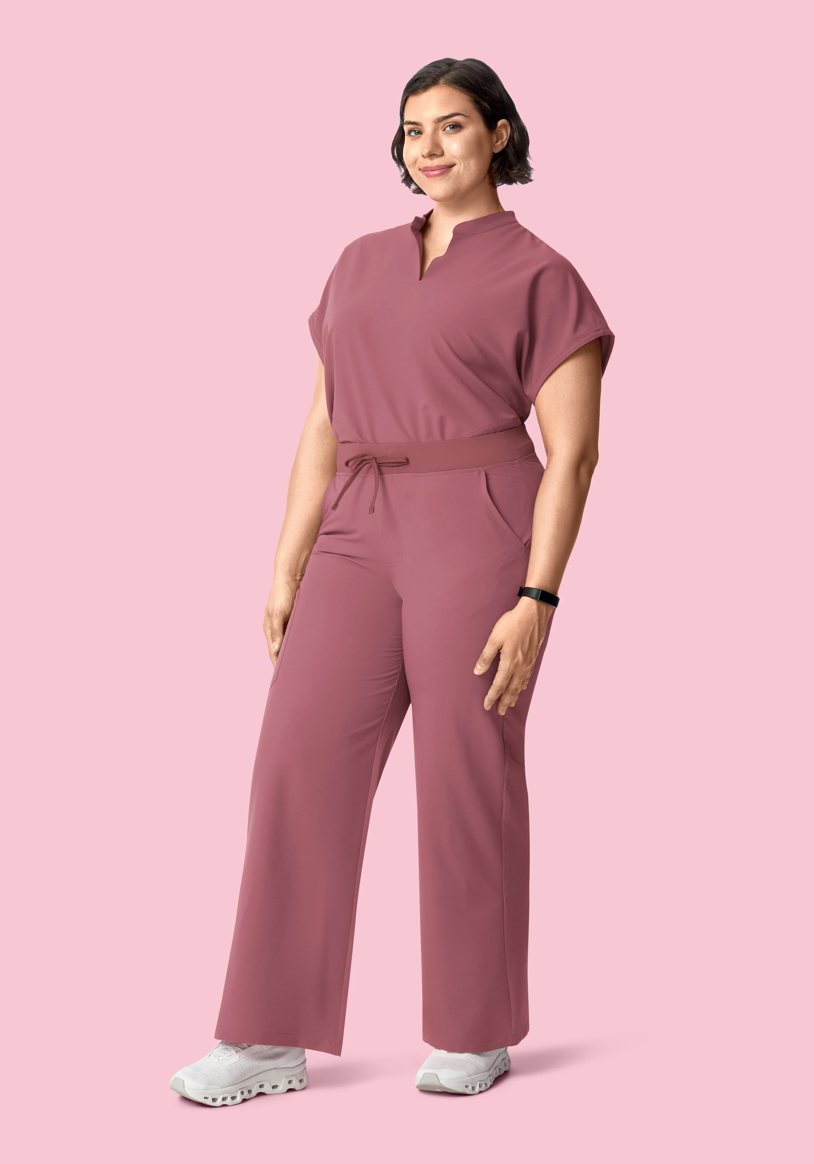 High Waisted Wide Leg Mauve - Image 5