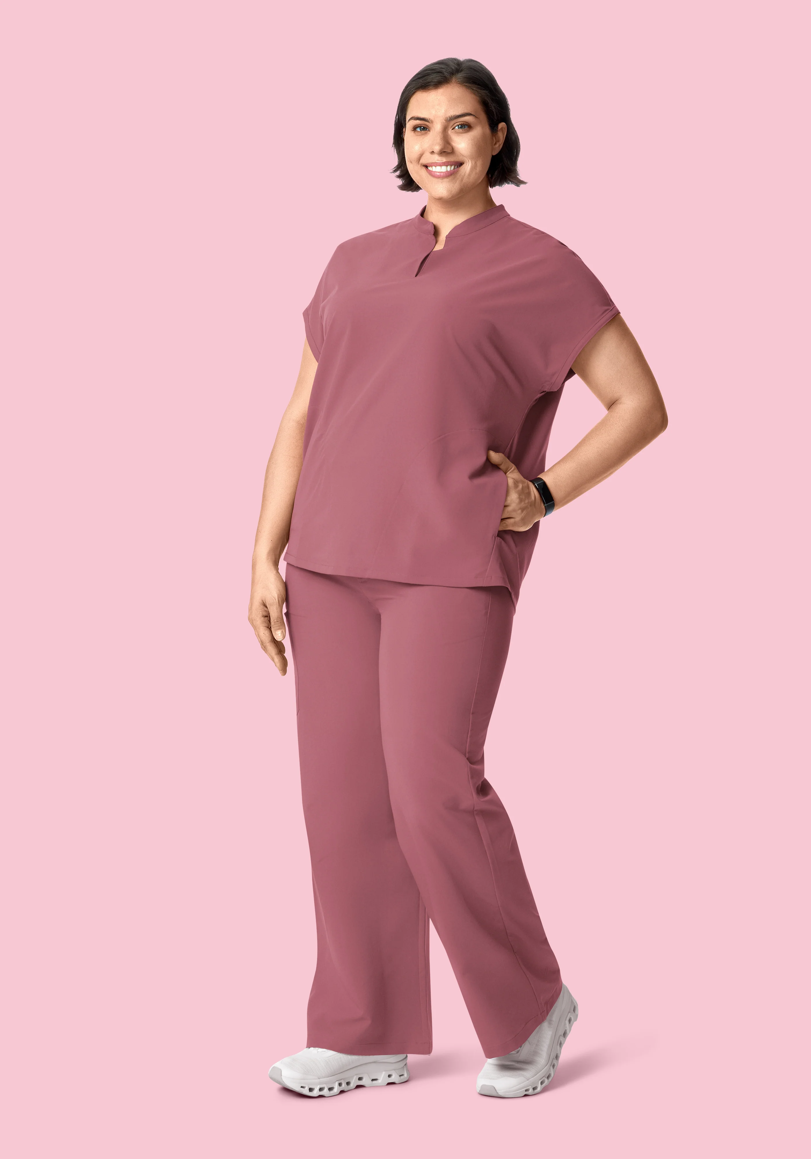 High Waisted Wide Leg Mauve - Image 6