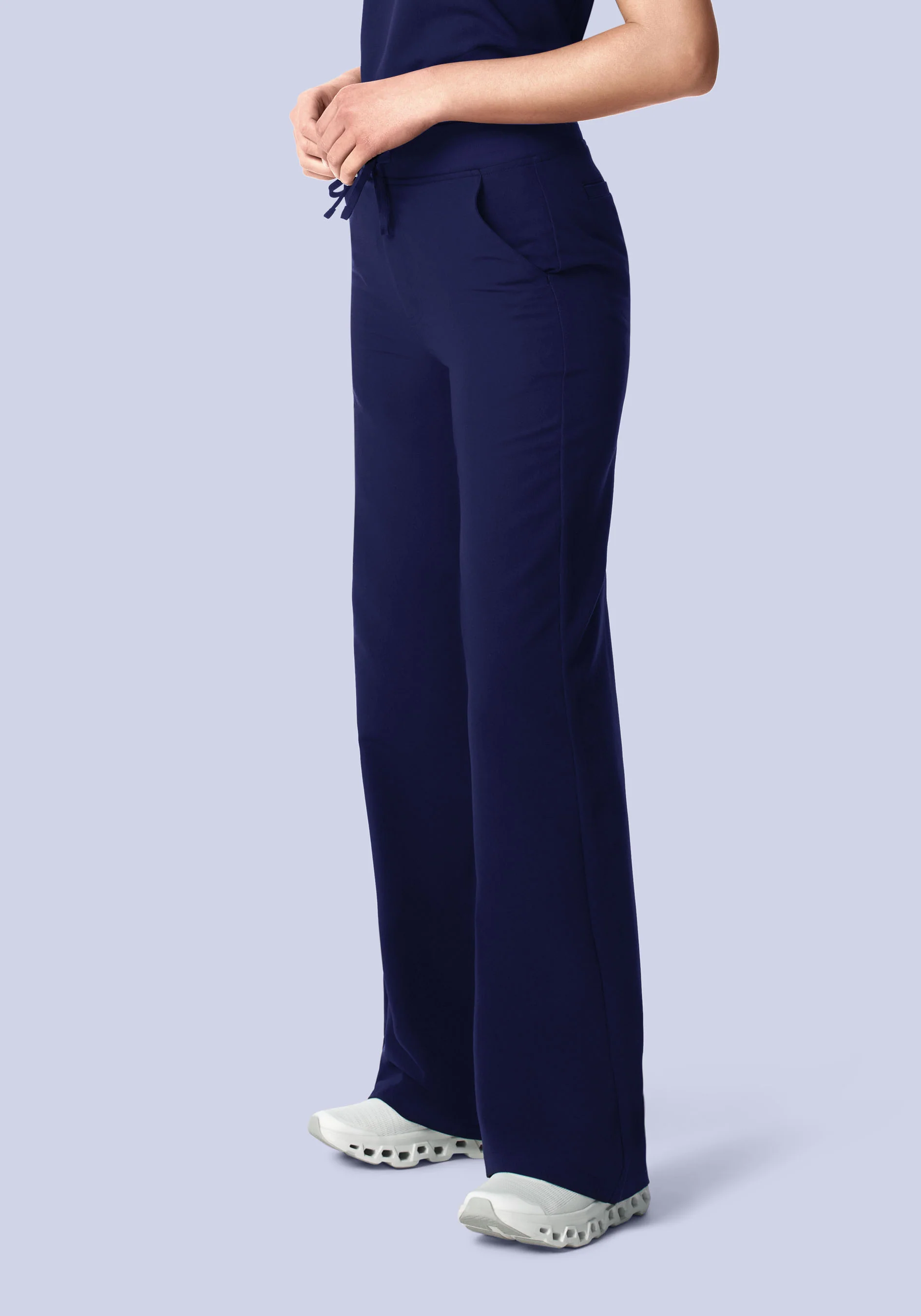 High Waisted Wide Leg Navy - Image 5