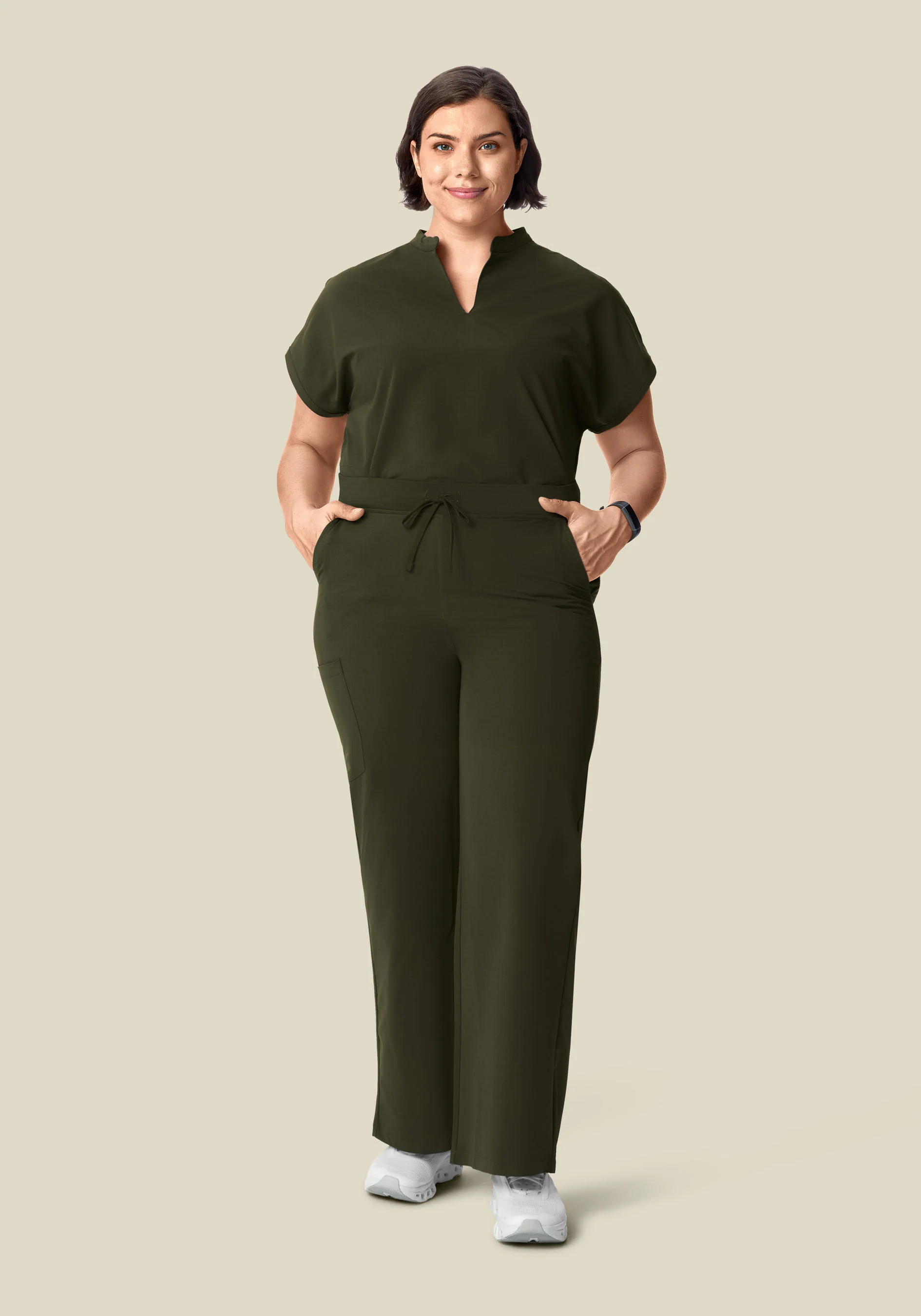 High Waisted Wide Leg Olive - Image 7
