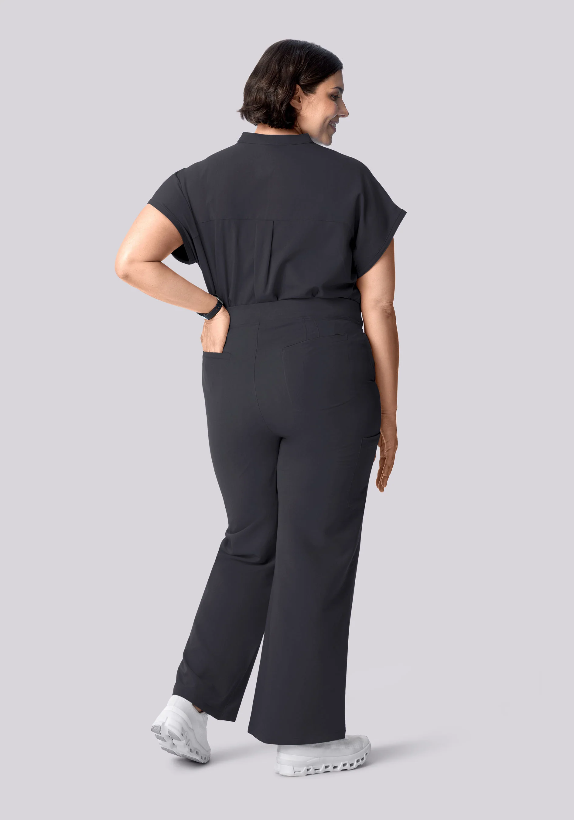 High Waisted Wide Leg Pewter - Image 3