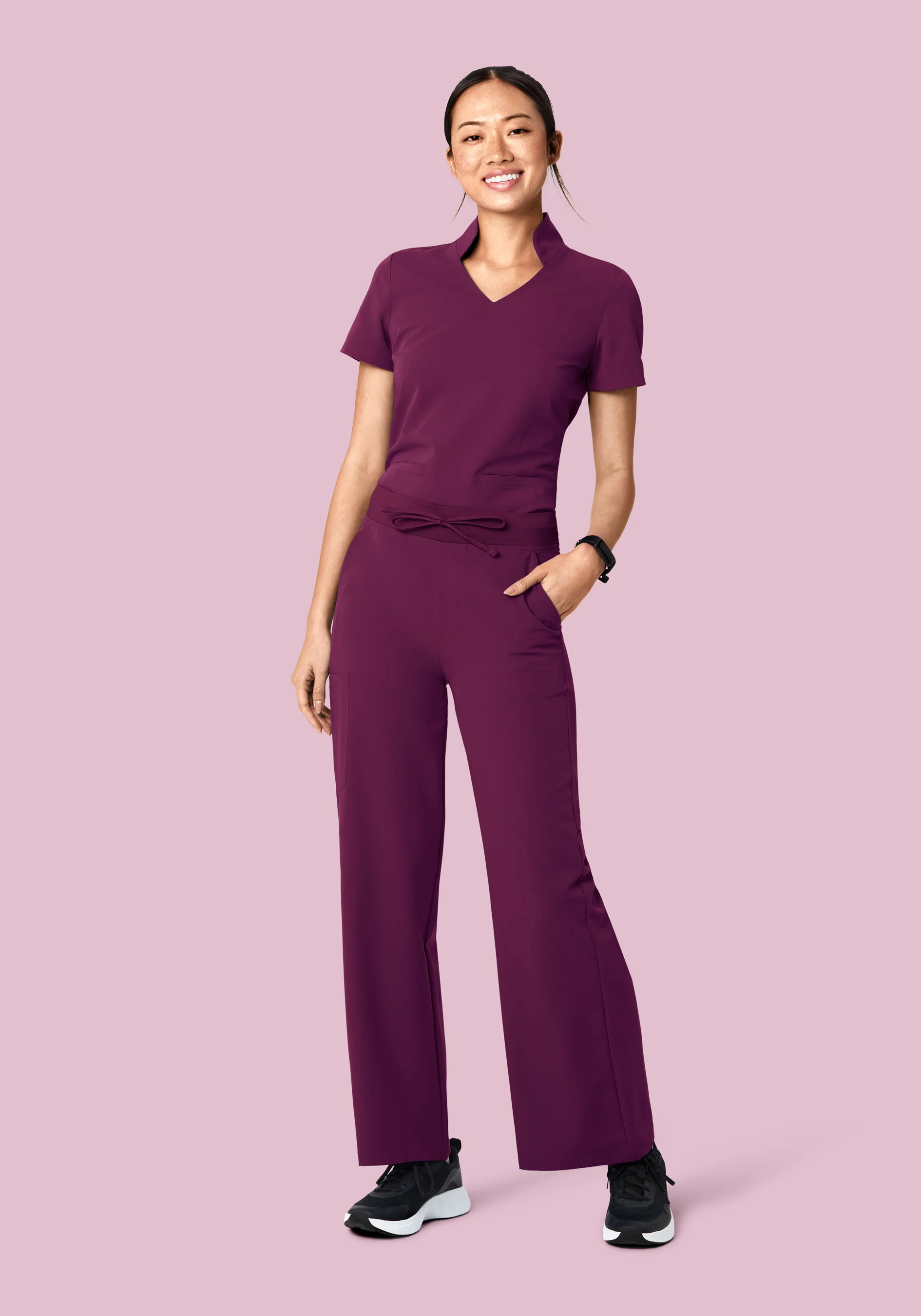 High Waisted Wide Leg Plum - Image 2
