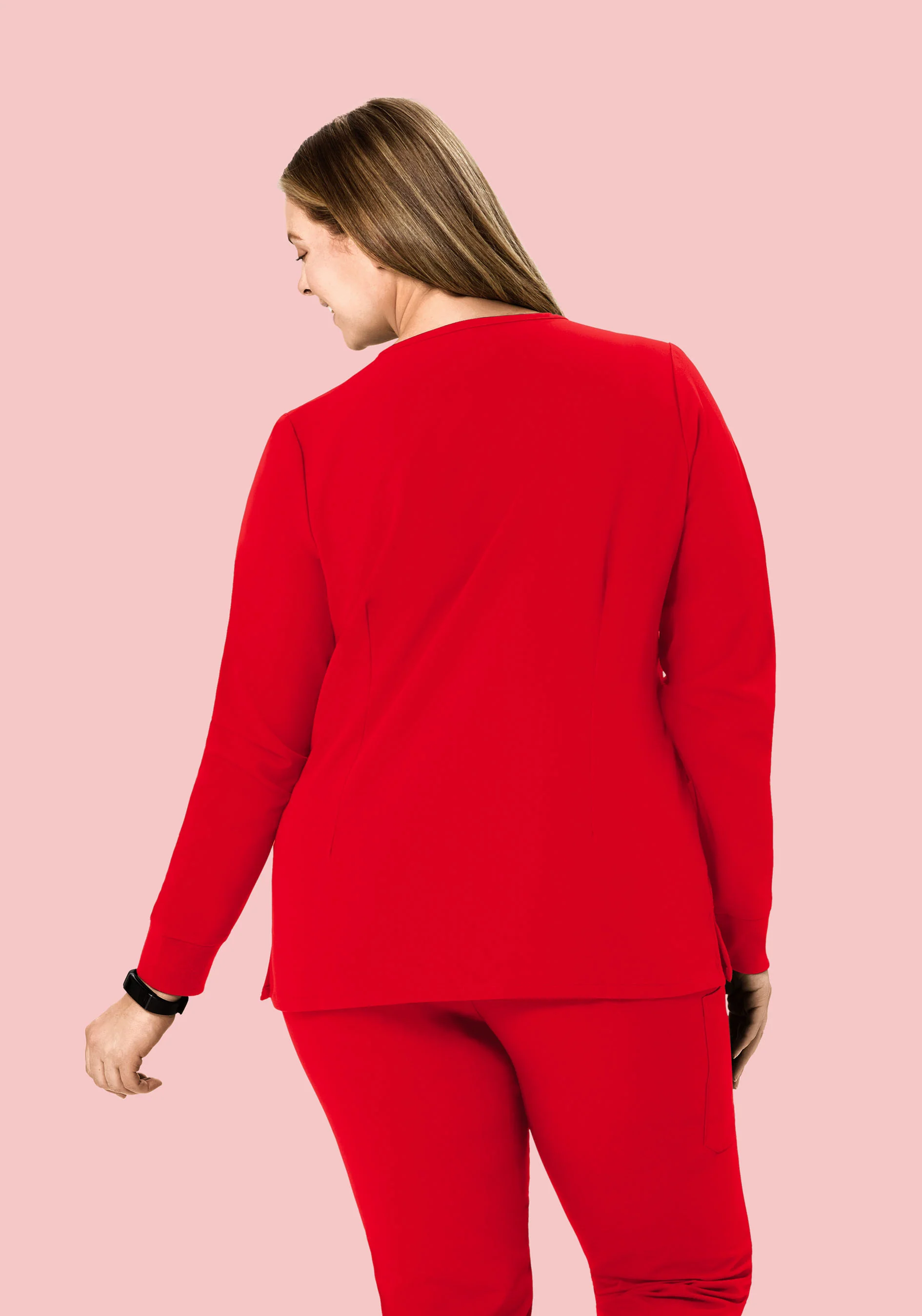 Long Sleeve 6 Pocket Top Candy Red - Image 8