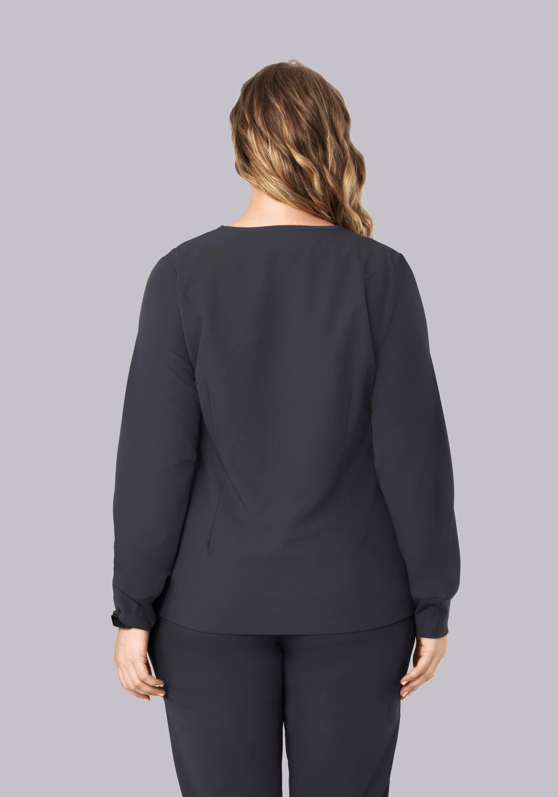 Long Sleeve 6 Pocket Top Pewter - Image 8