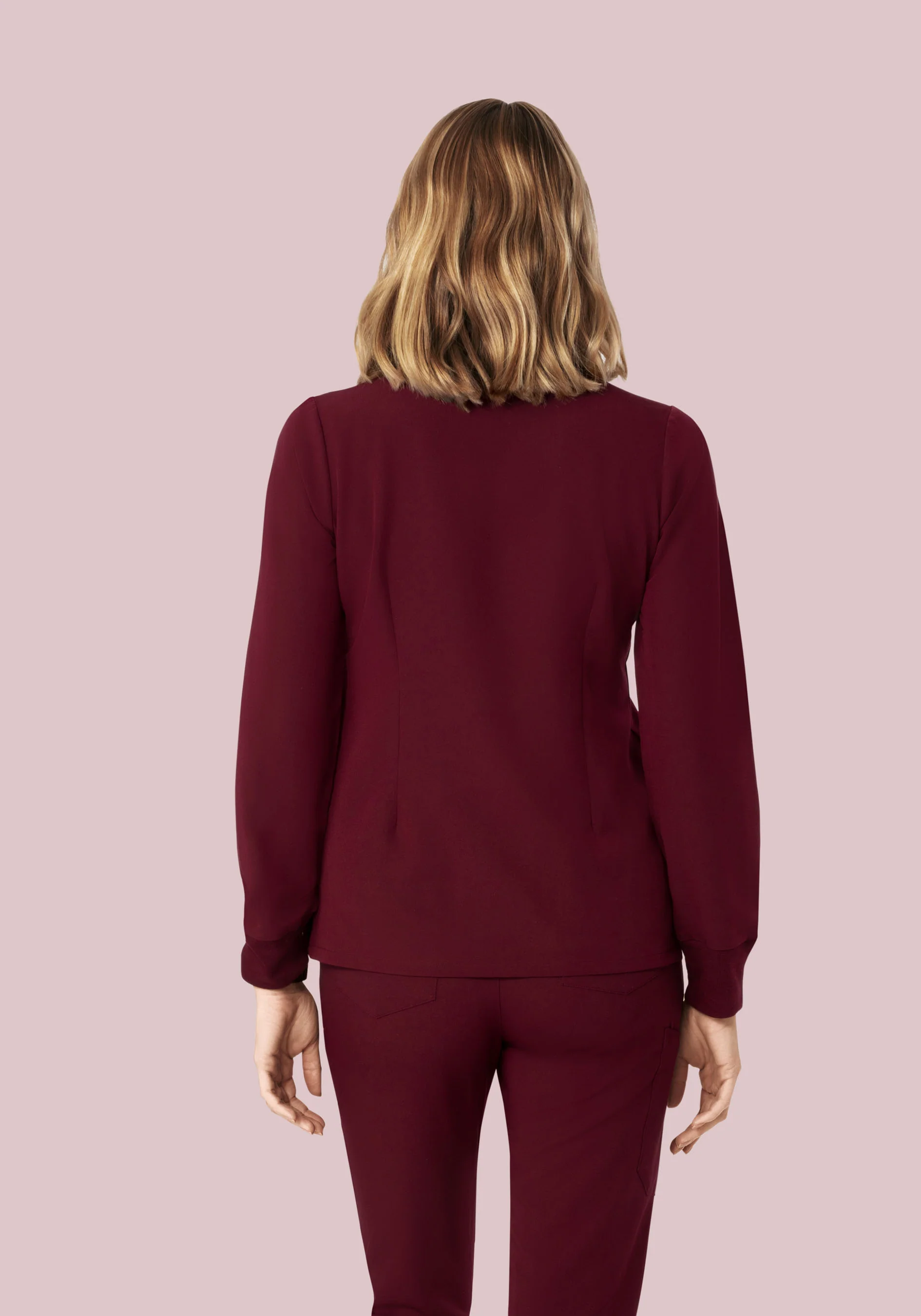 Long Sleeve 6 Pocket Top Wine - Image 6