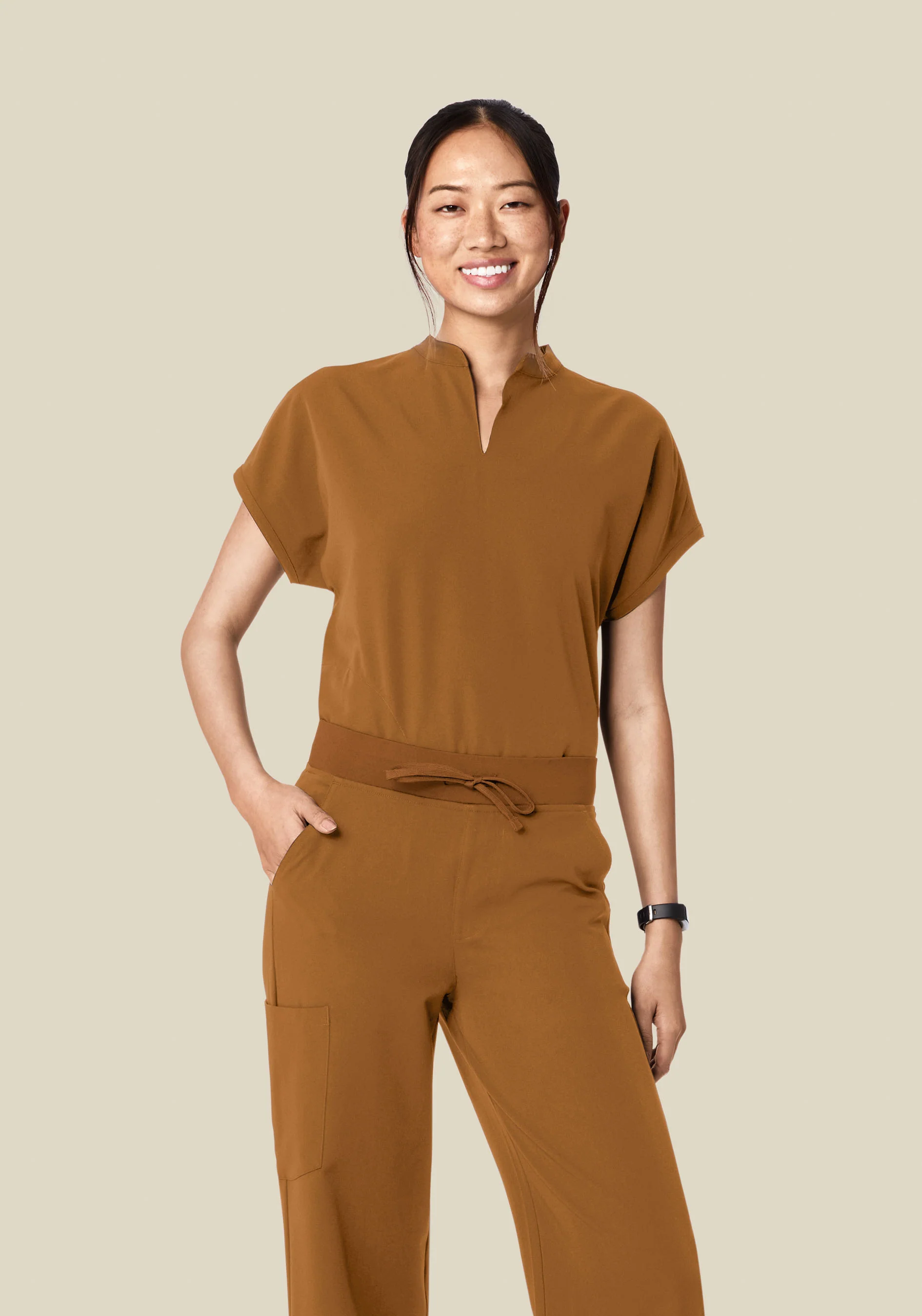 Mandarin Dolman Top Camel - Image 2