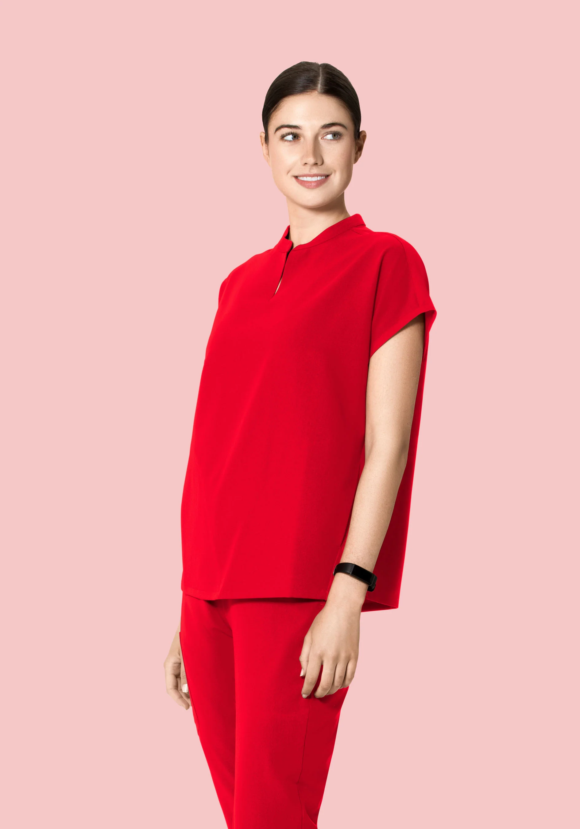 Mandarin Dolman Top Candy Red - Image 2