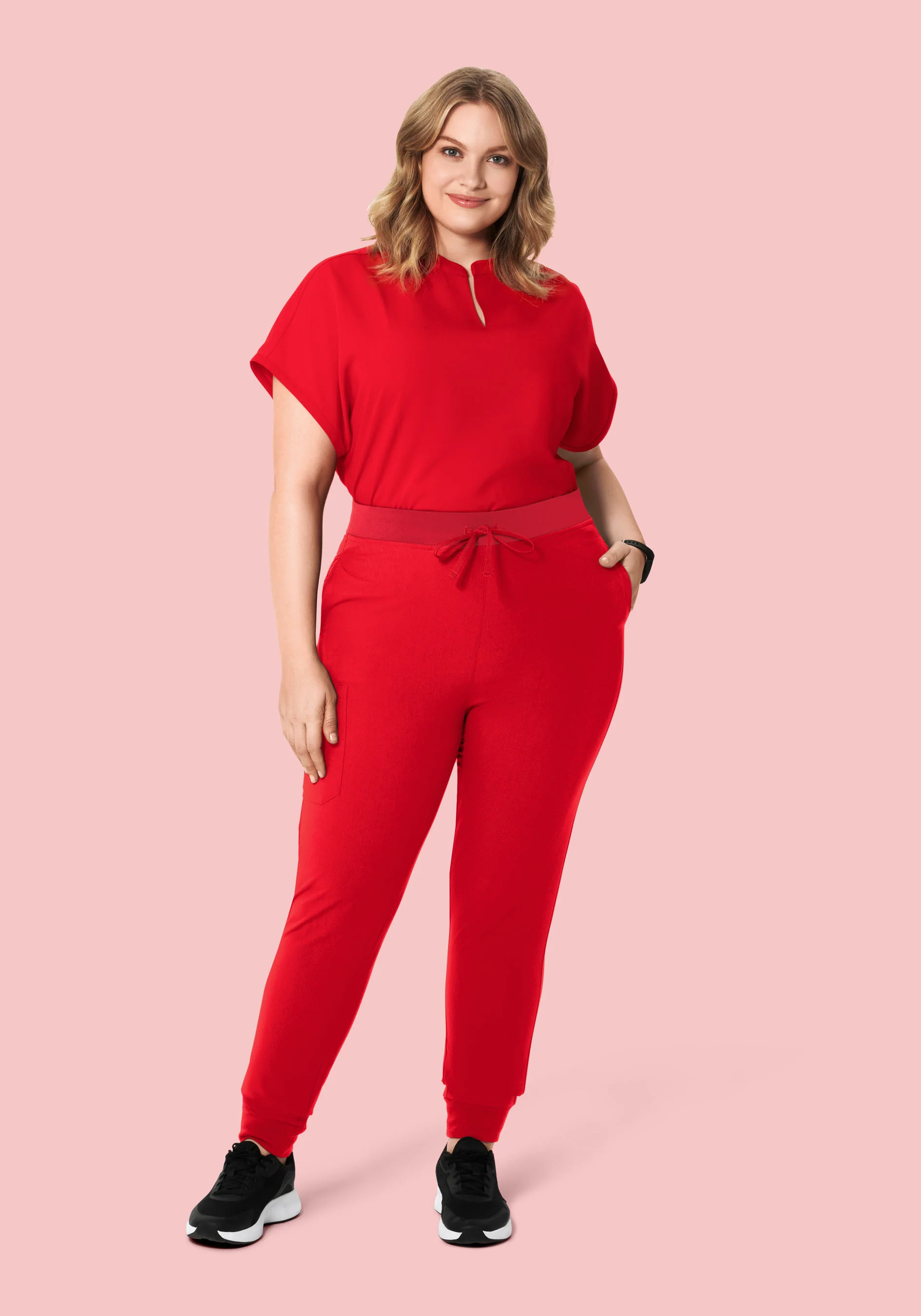 Mandarin Dolman Top Candy Red - Image 7