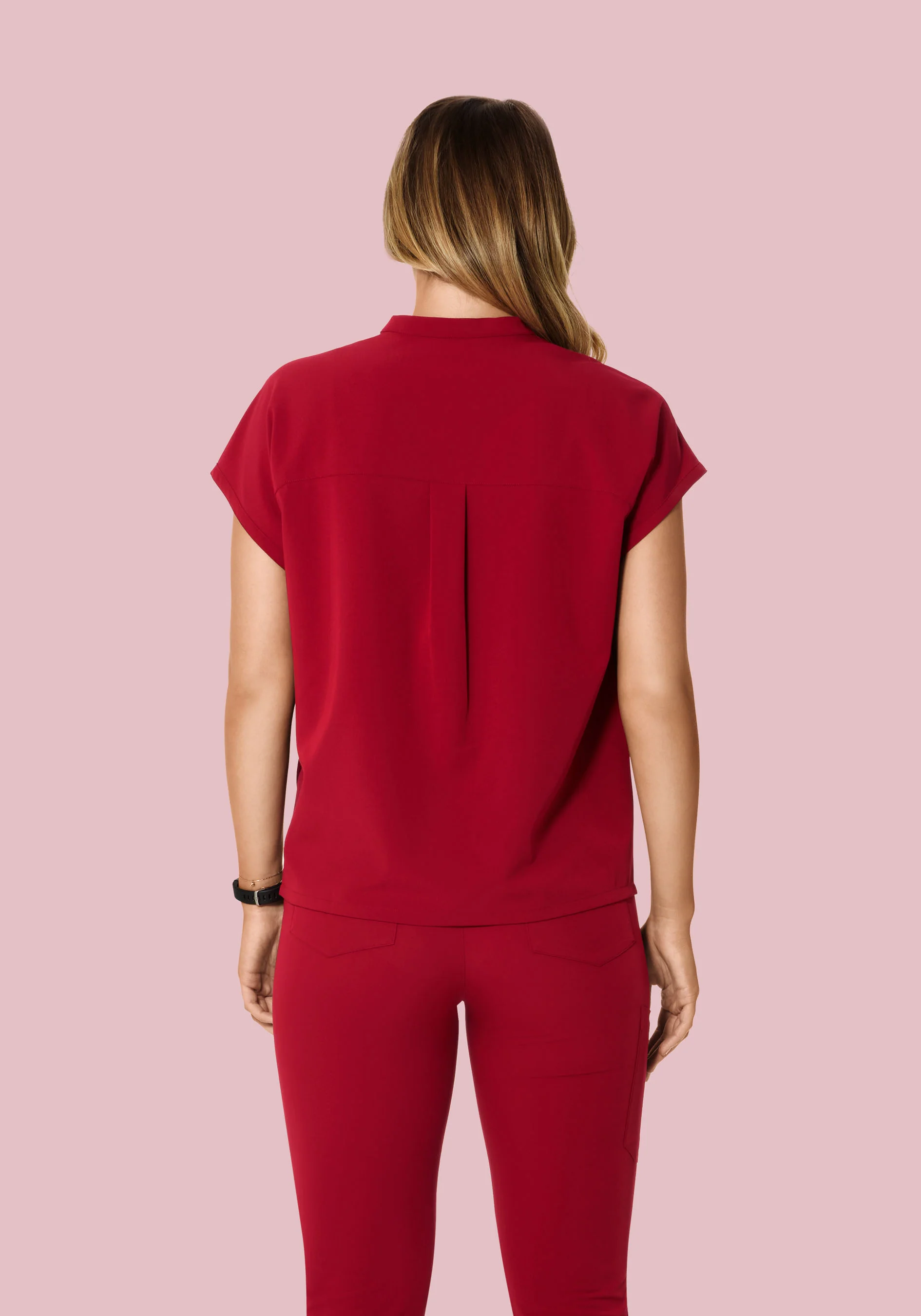 Mandarin Dolman Top Cardinal - Image 4