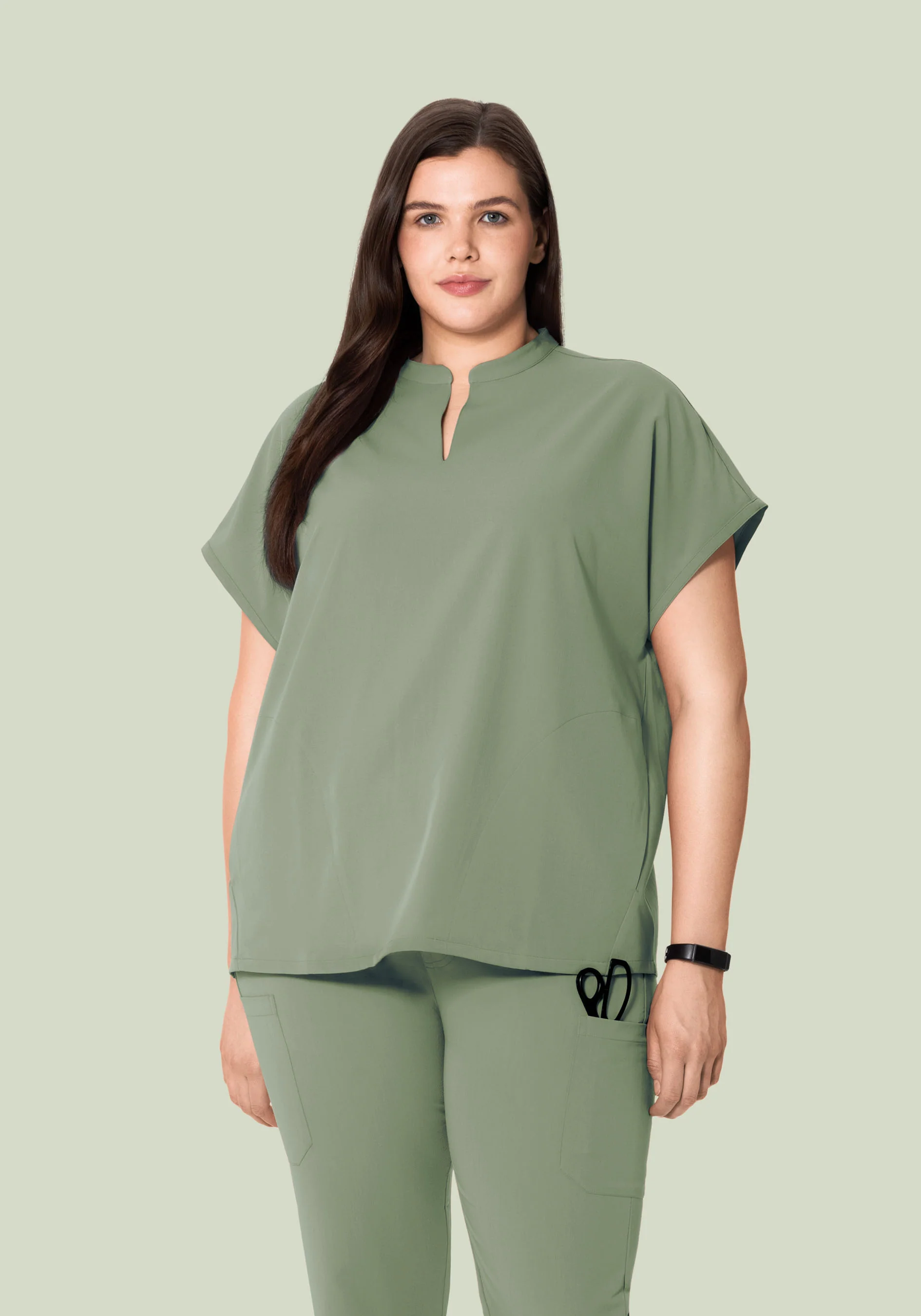 Mandarin Dolman Top Cool Sage - Image 5