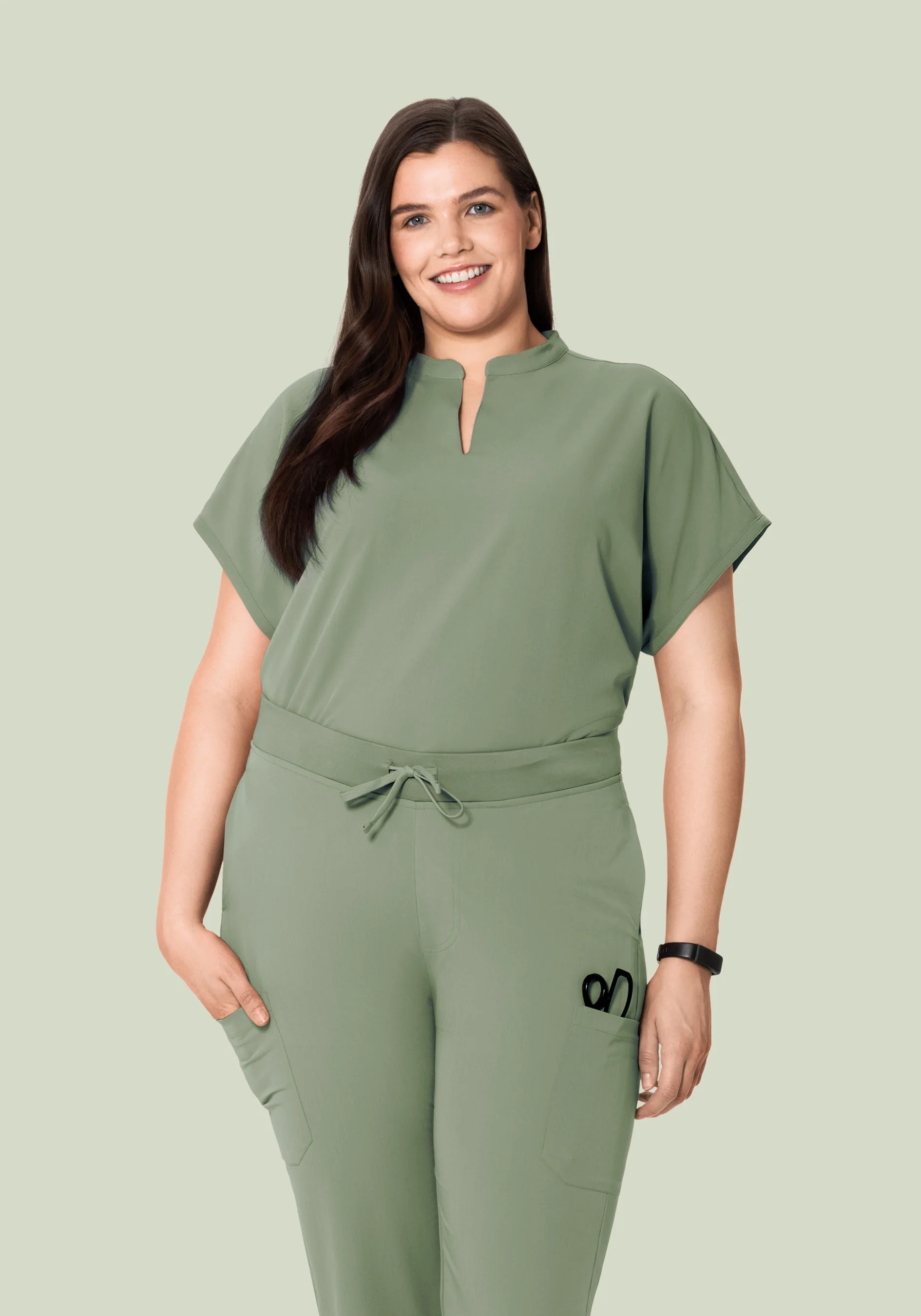 Mandarin Dolman Top Cool Sage - Image 6