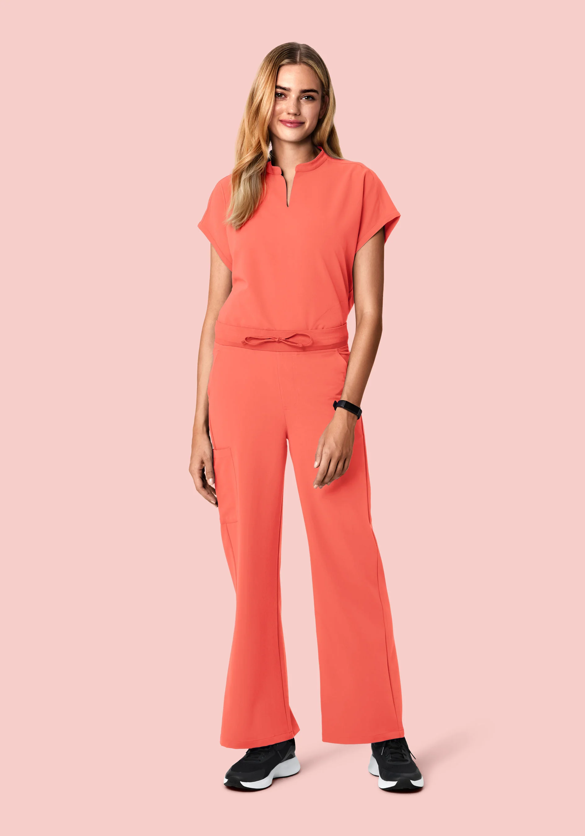 Mandarin Dolman Top Coral - Image 3