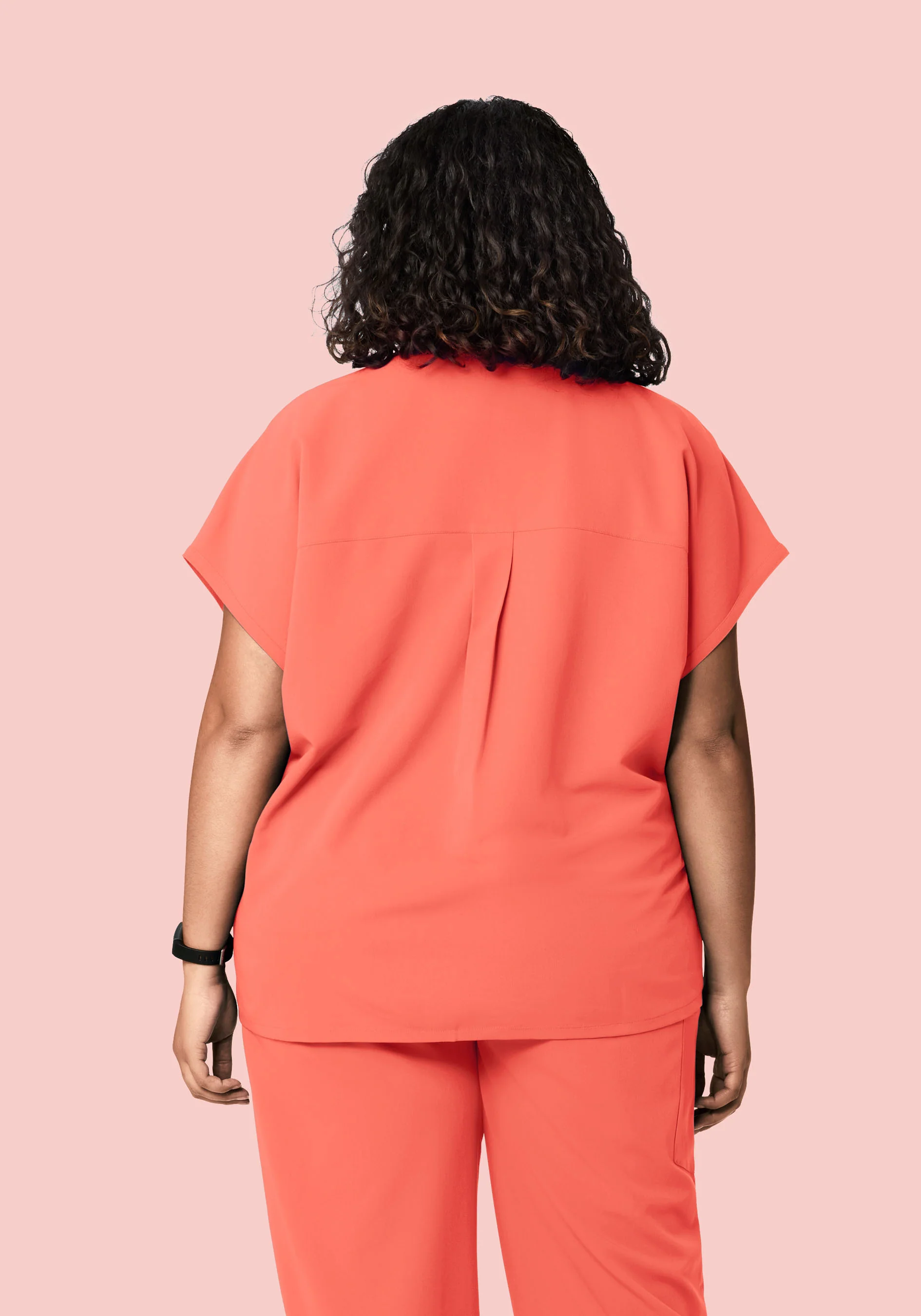 Mandarin Dolman Top Coral - Image 7