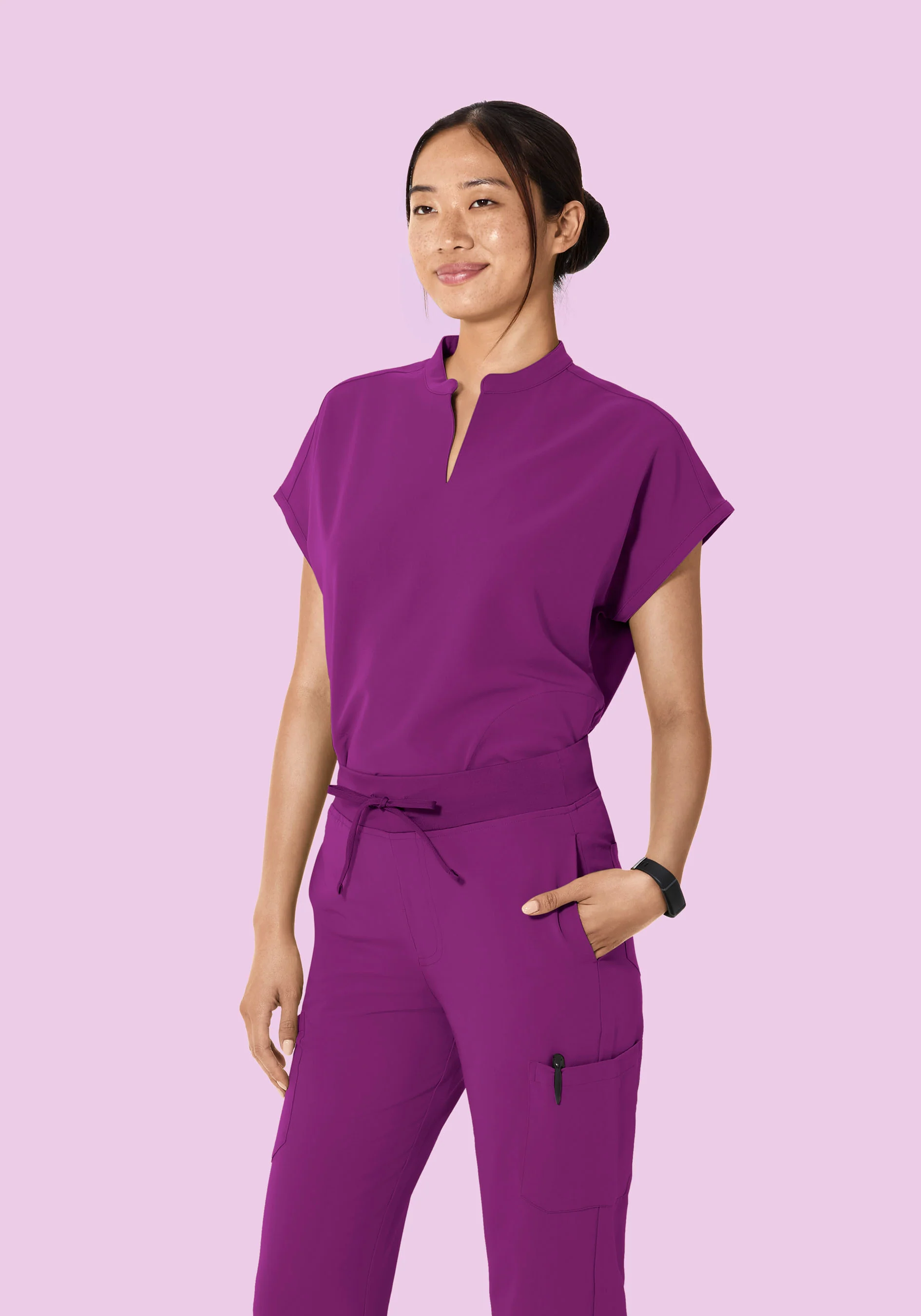 Mandarin Dolman Top Dark Orchid - Image 2