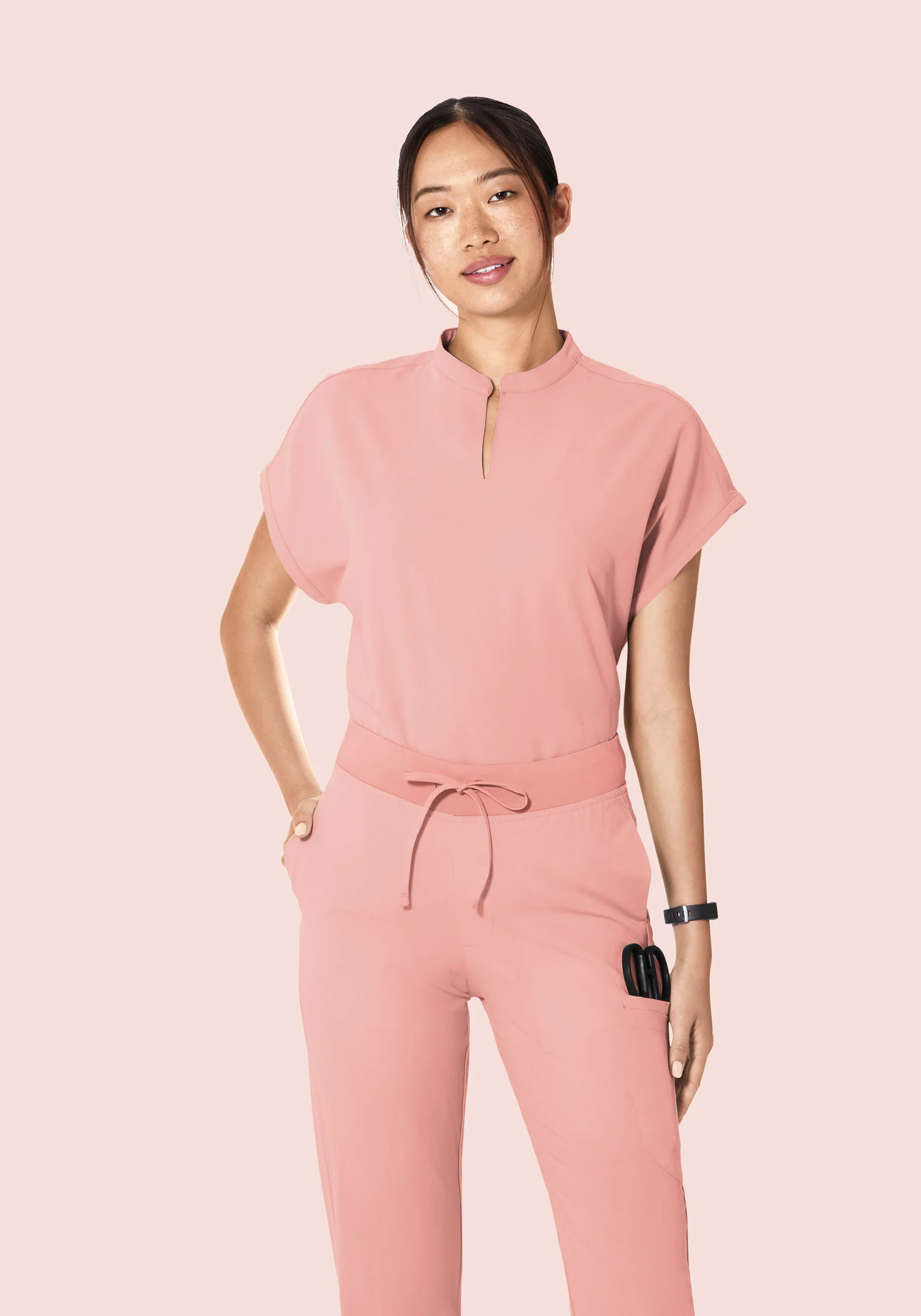 Mandarin Dolman Top Dusty Pink - Image 2
