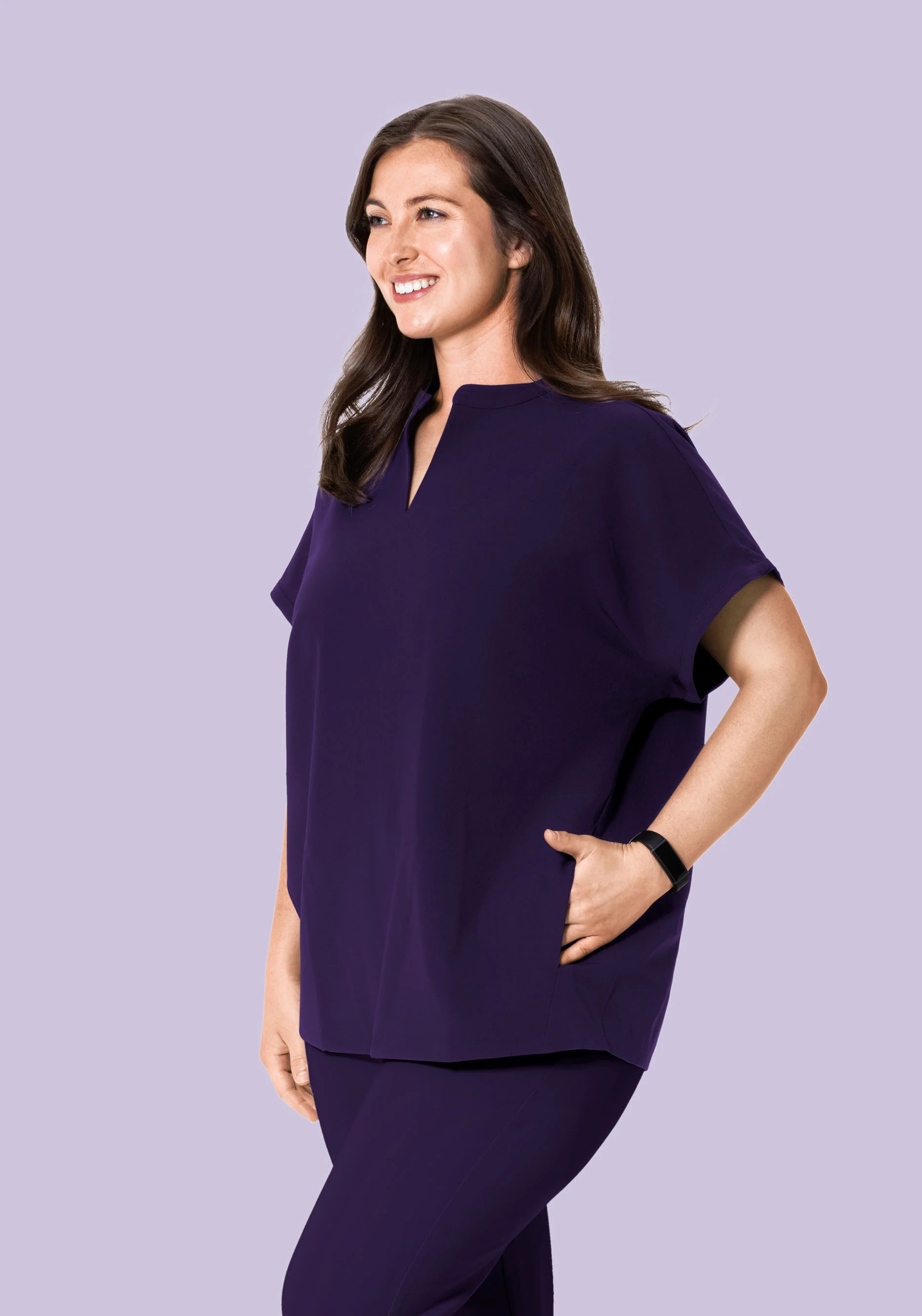 Mandarin Dolman Top Eggplant - Image 5