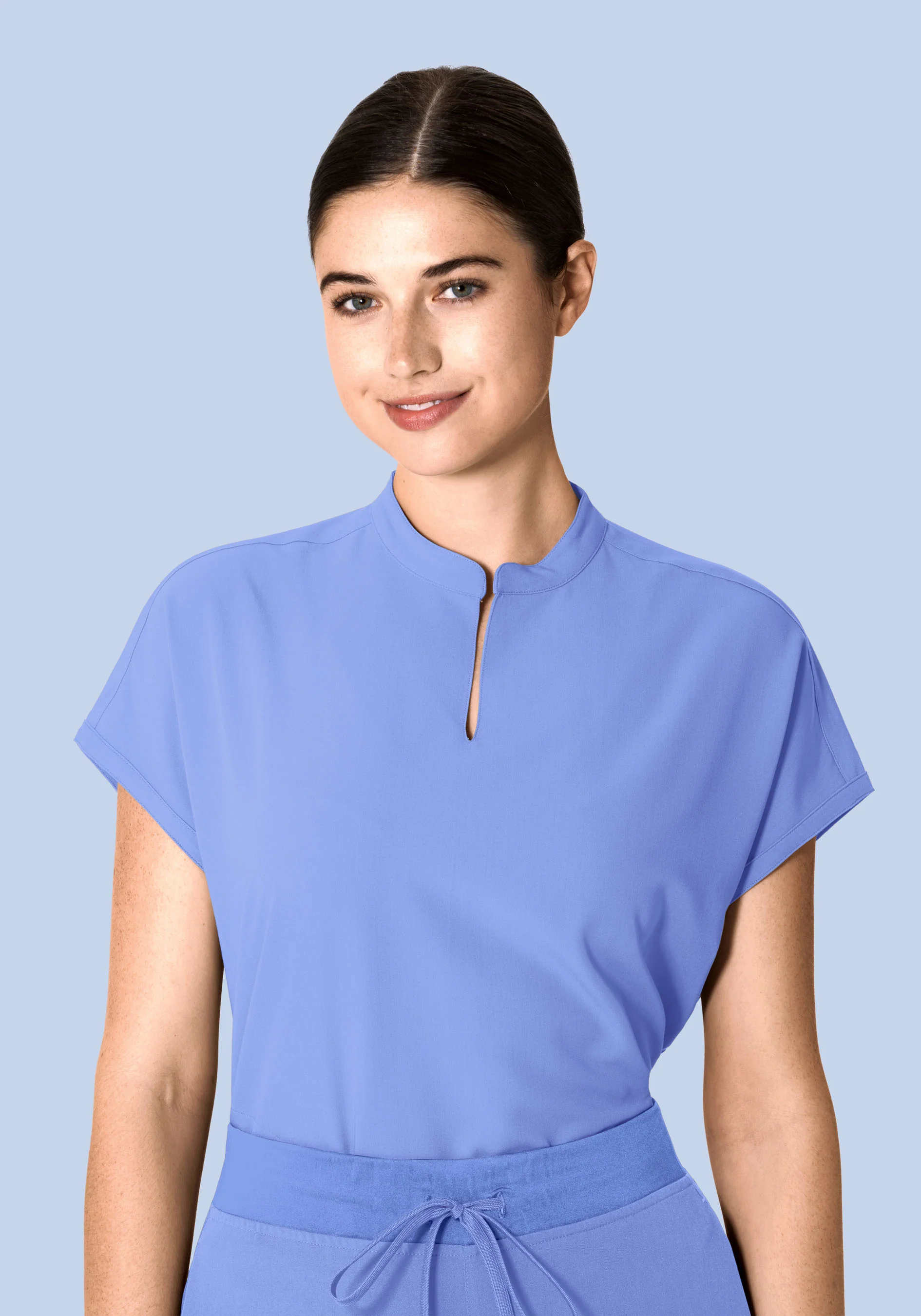 Mandarin Dolman Top French Blue - Image 2