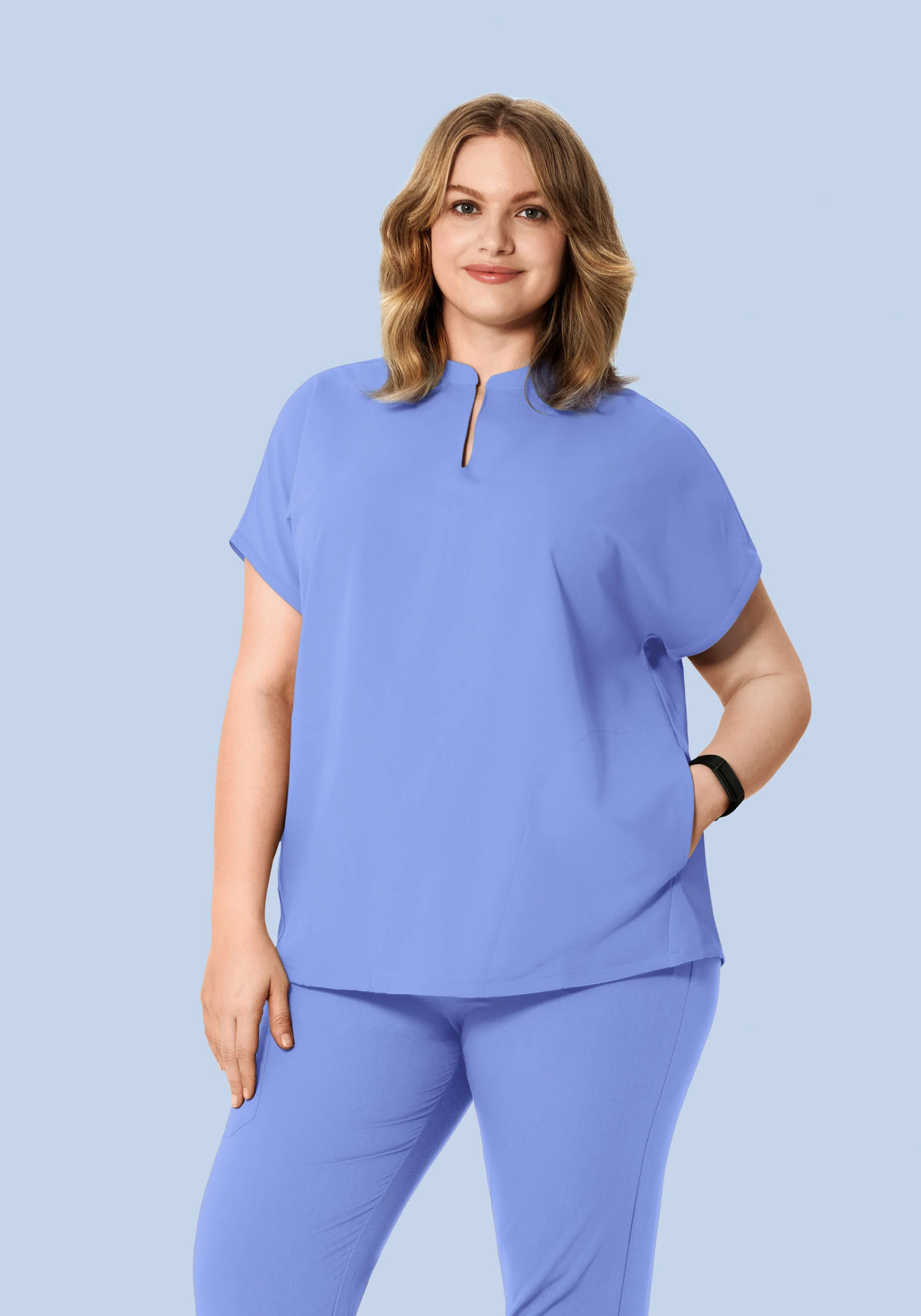 Mandarin Dolman Top French Blue - Image 4