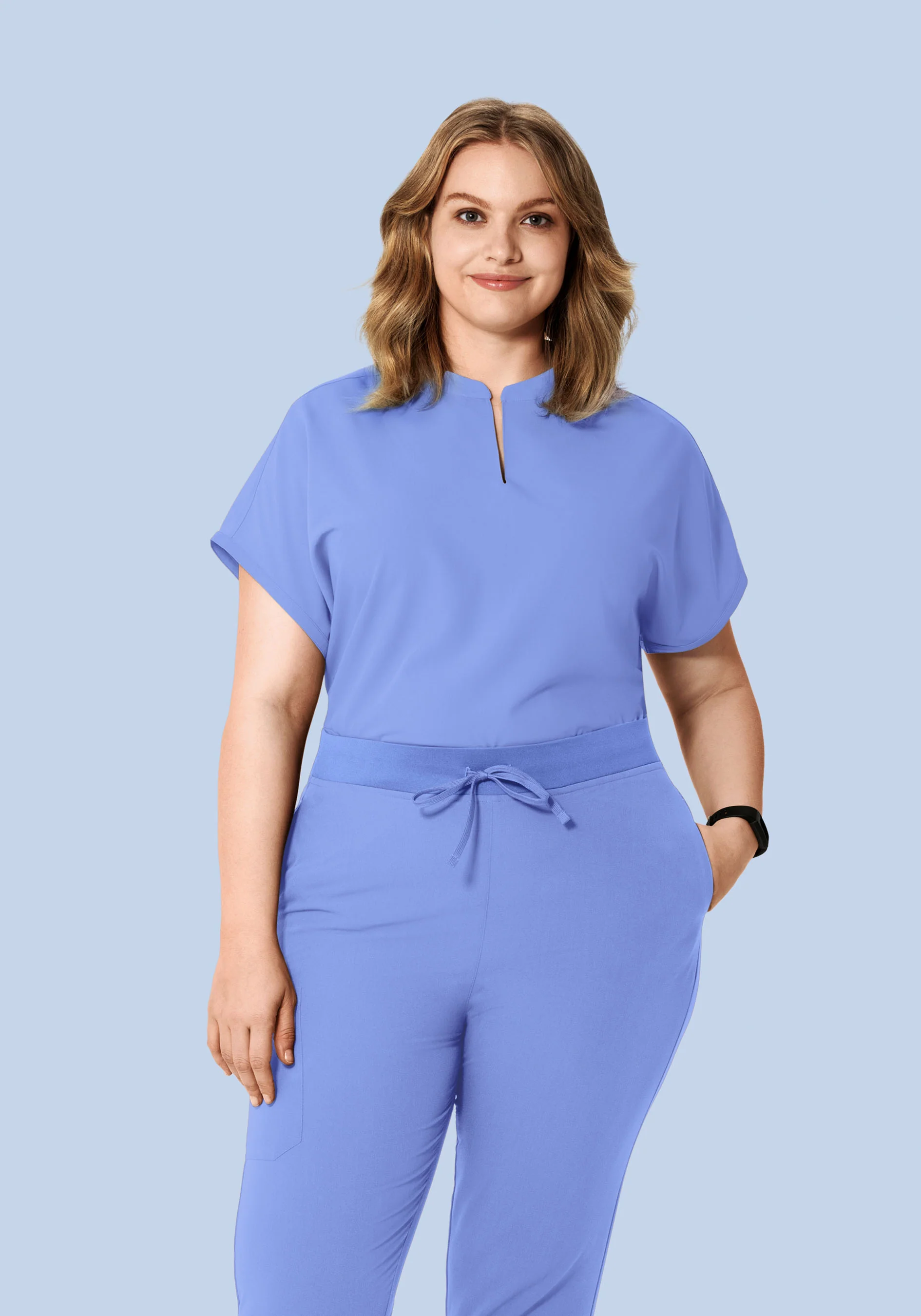Mandarin Dolman Top French Blue - Image 5