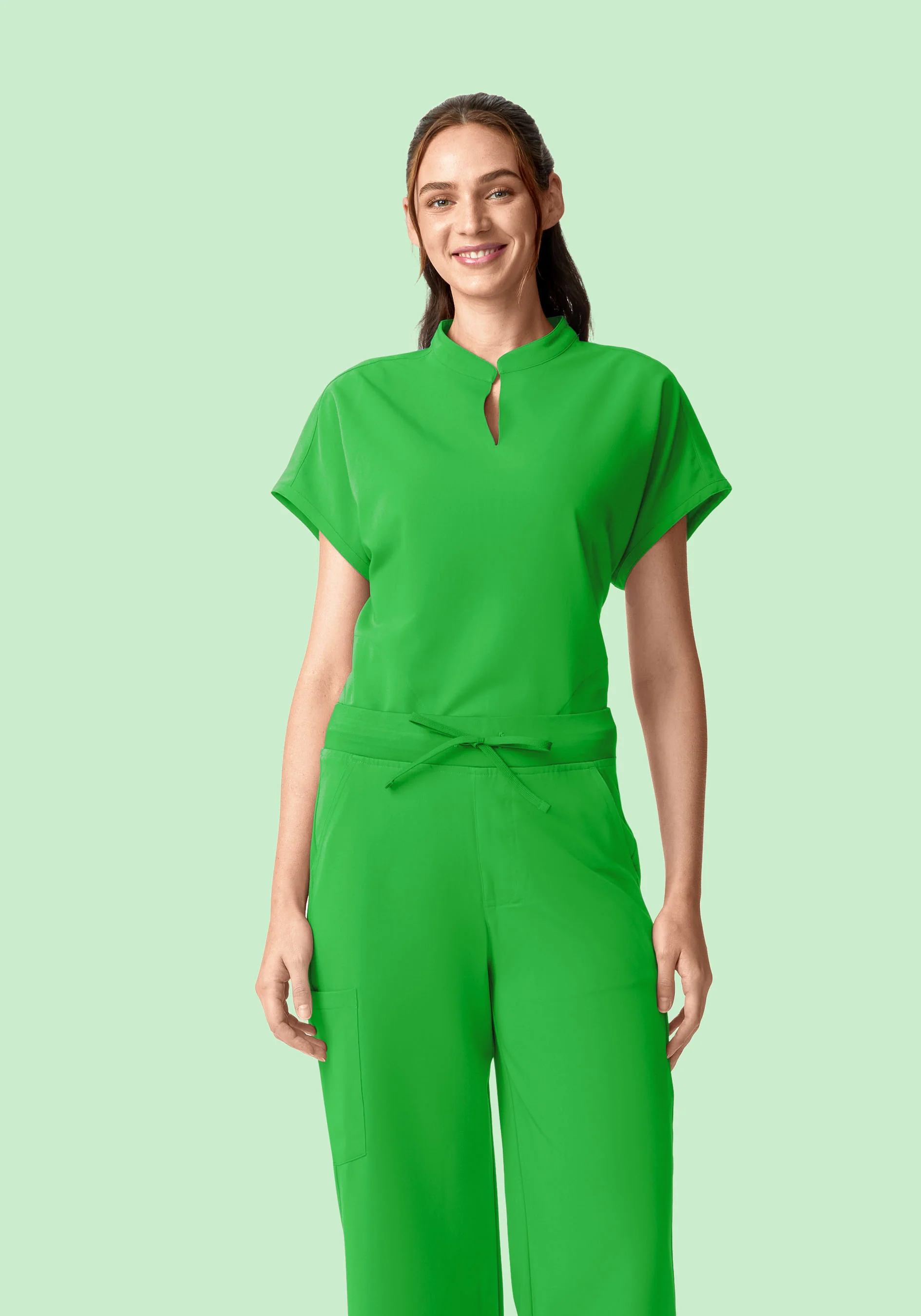 Mandarin Dolman Top Kelly Green - Image 2