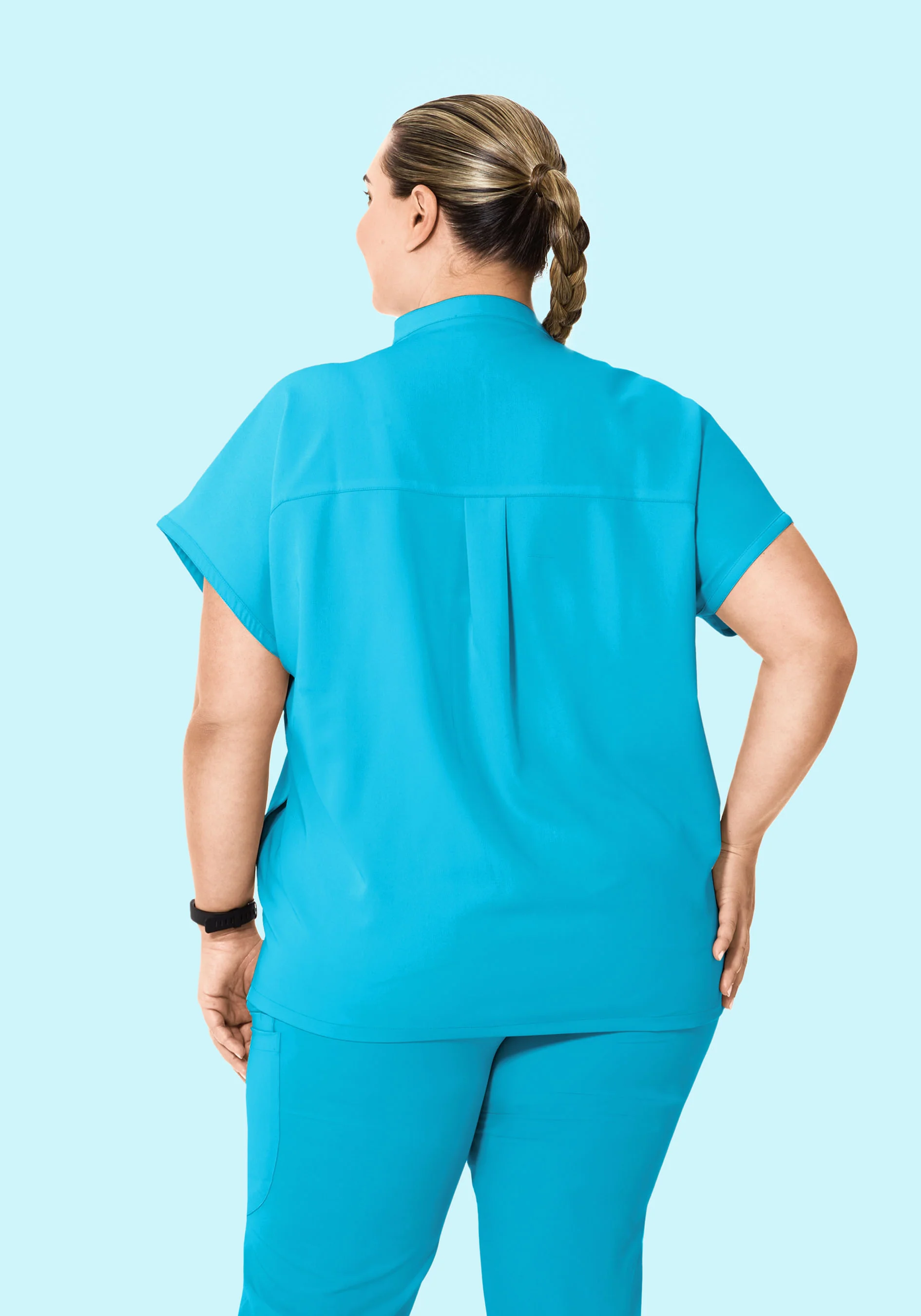 Mandarin Dolman Top Pacific Blue - Image 8