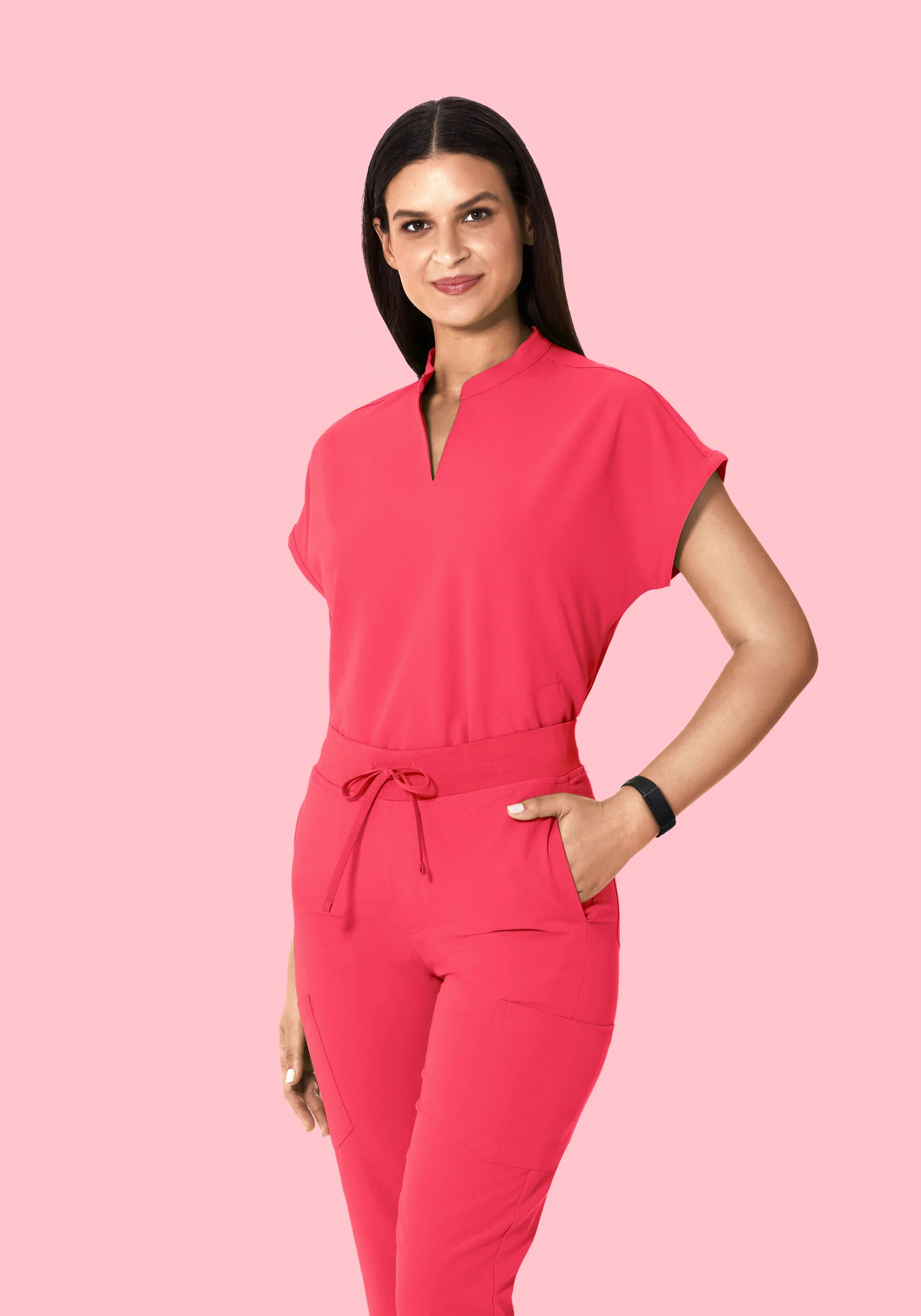 Mandarin Dolman Top Paradise Pink - Image 2