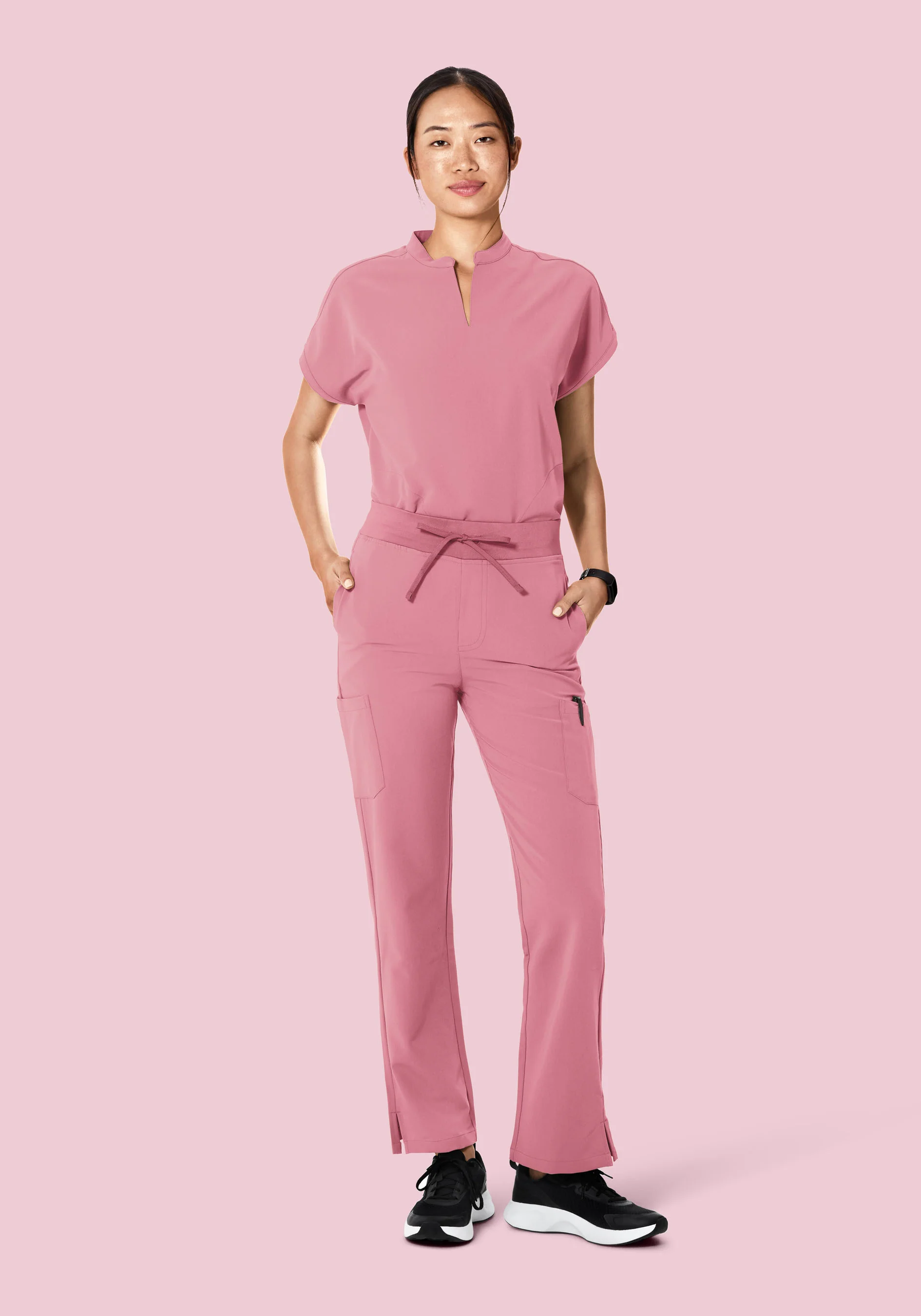 Mandarin Dolman Top Rosé - Image 3