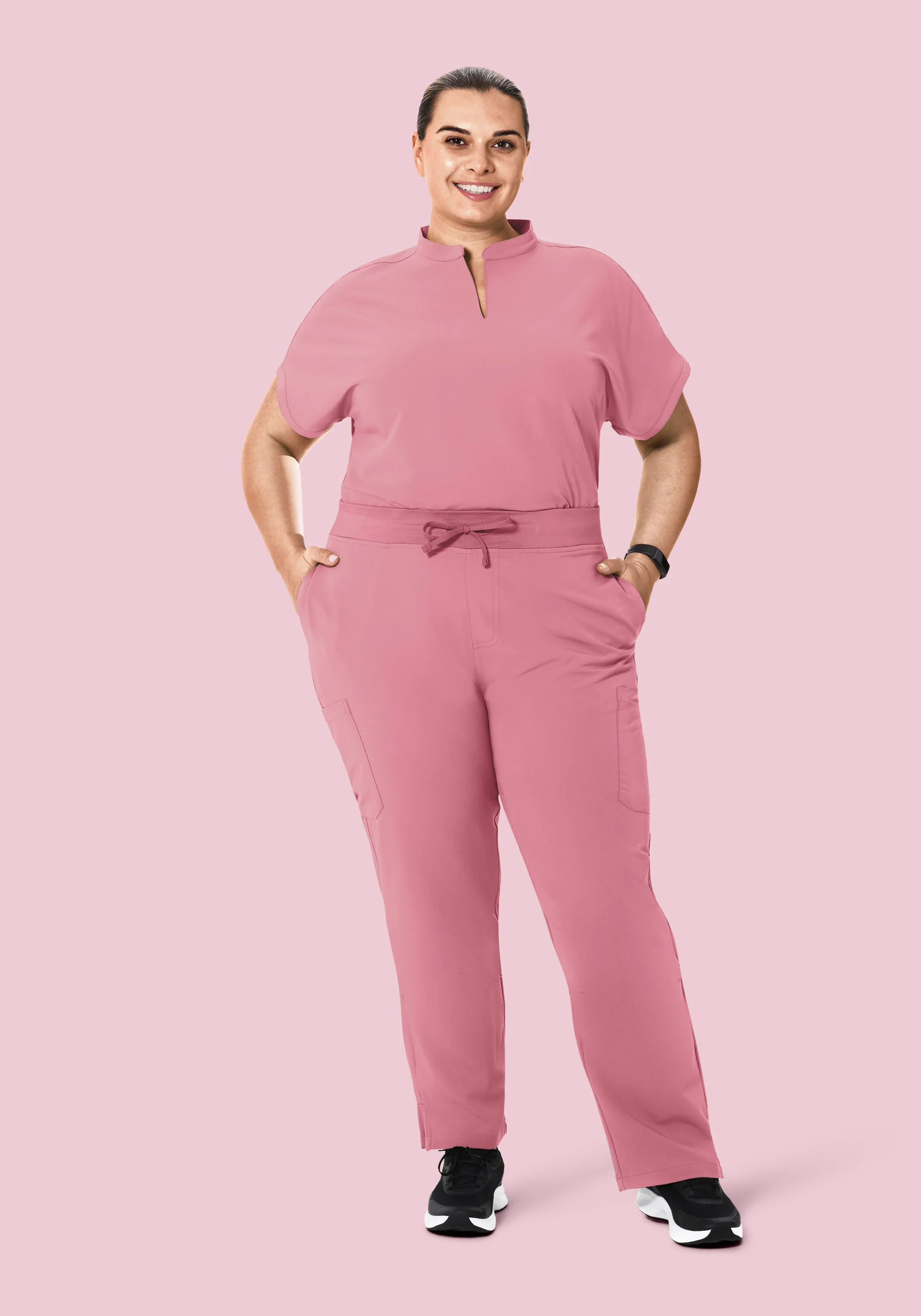 Mandarin Dolman Top Rosé - Image 7