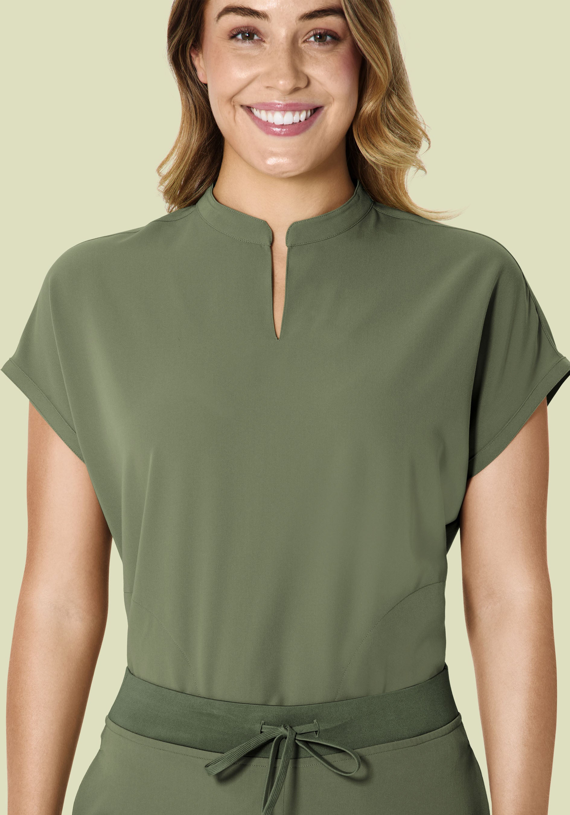 Mandarin Dolman Top Sage - Image 2