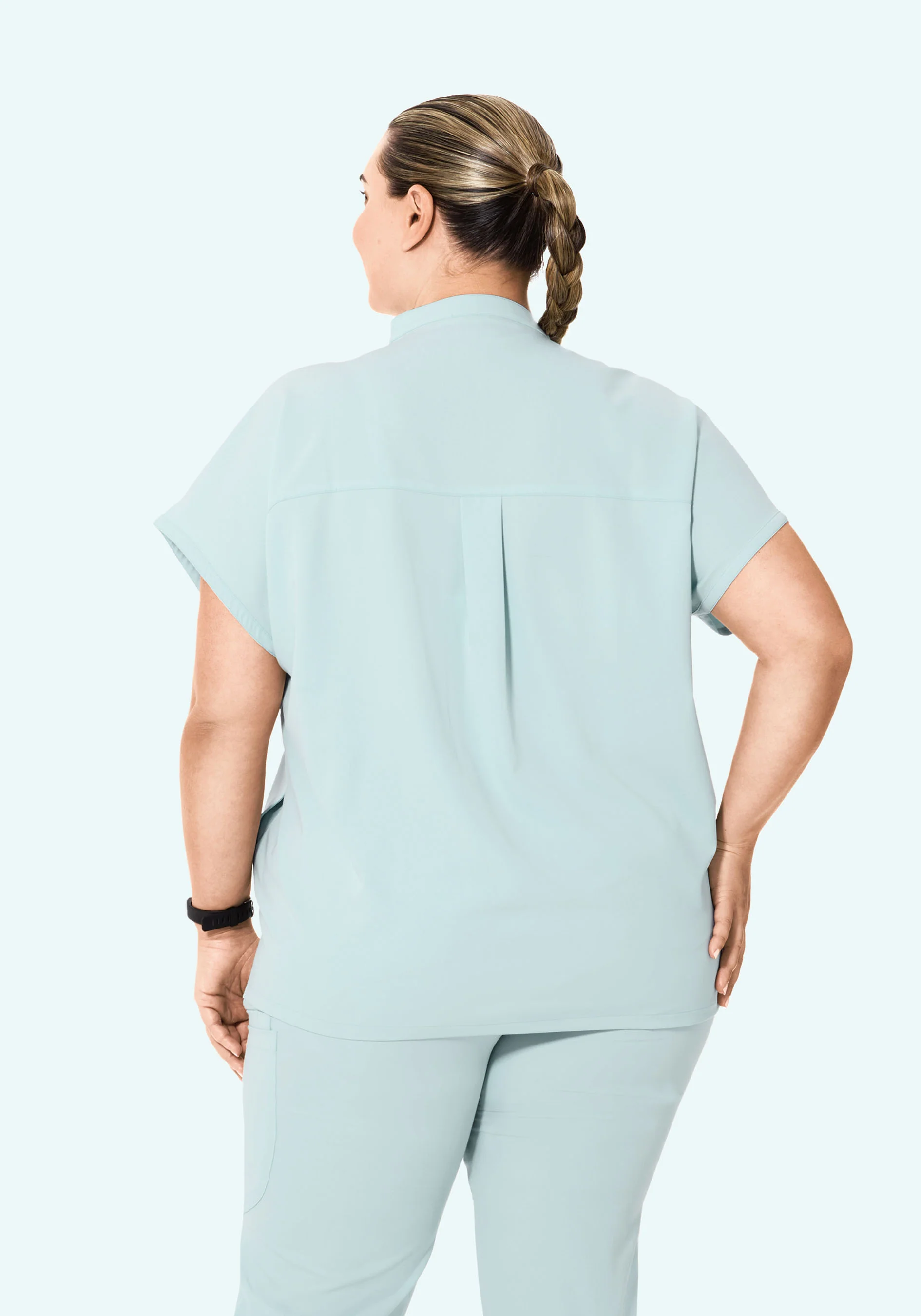 Mandarin Dolman Top Sky - Image 8
