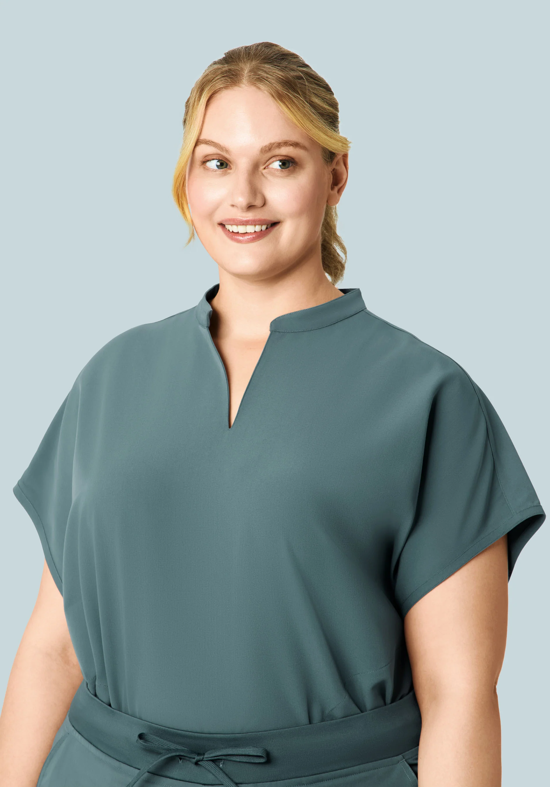 Mandarin Dolman Top Stormy Sky - Image 6