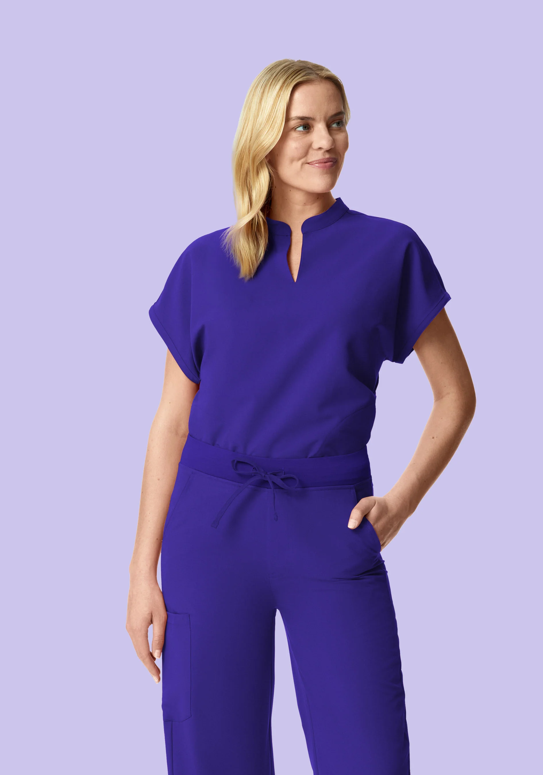 Mandarin Dolman Top True Grape - Image 2