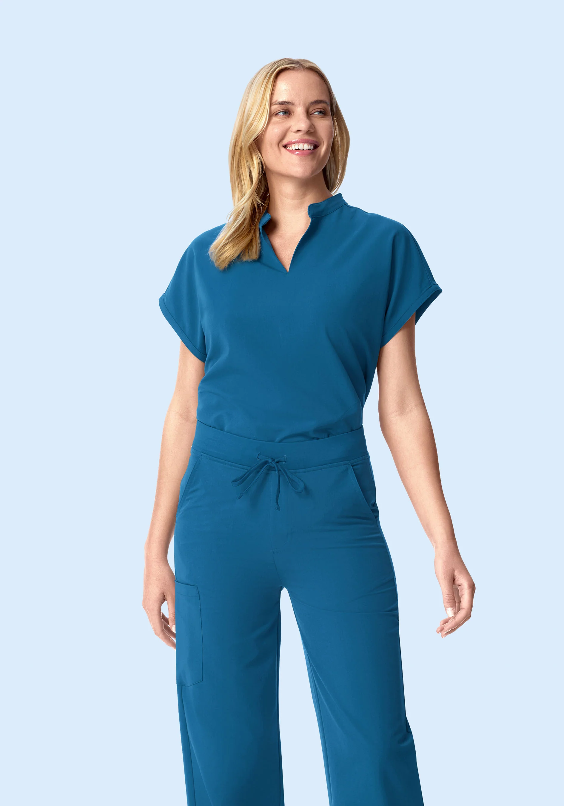 Mandarin Dolman Top Vallarta Blue - Image 2