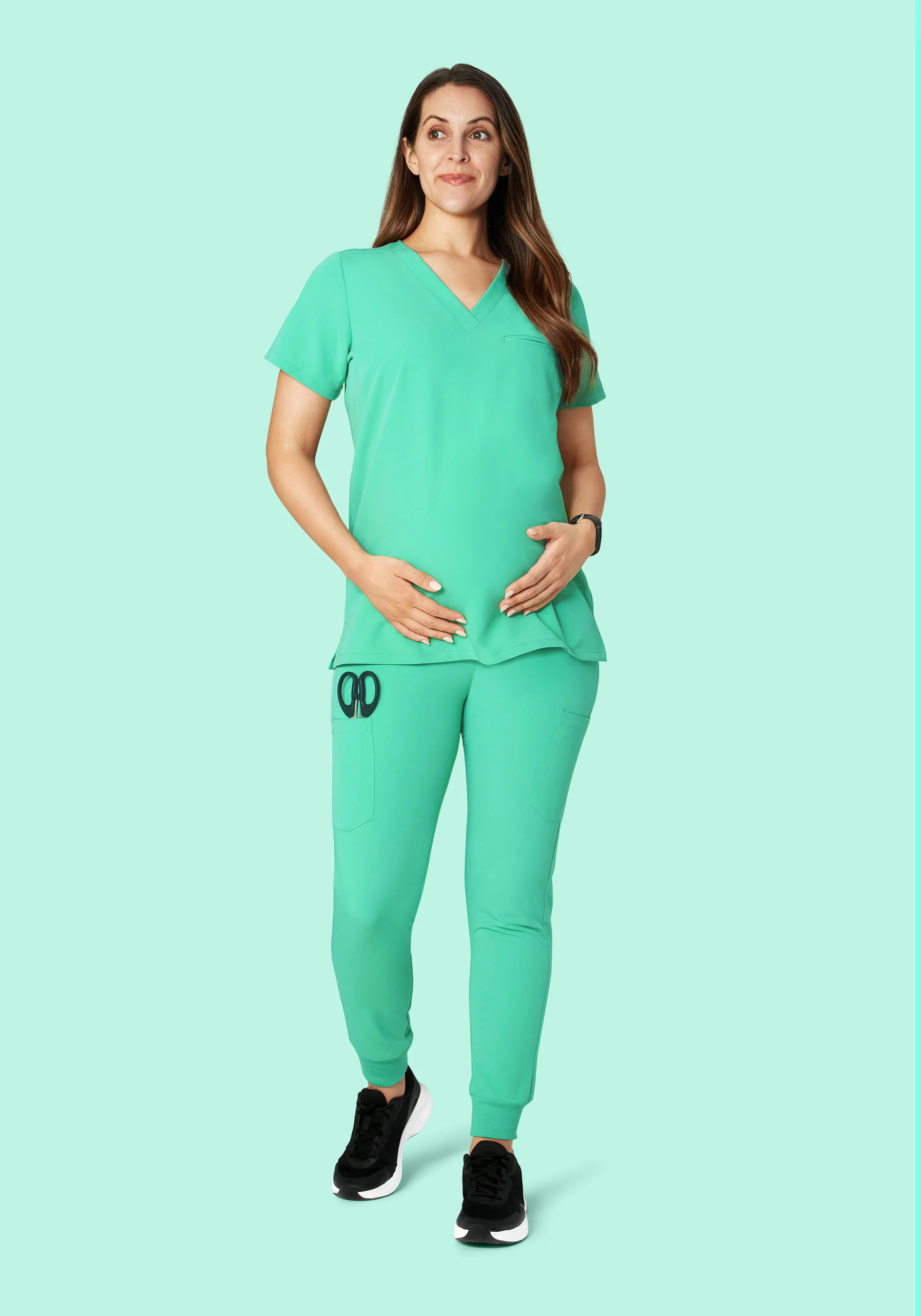 Maternity Joggers Seaglass - Image 2
